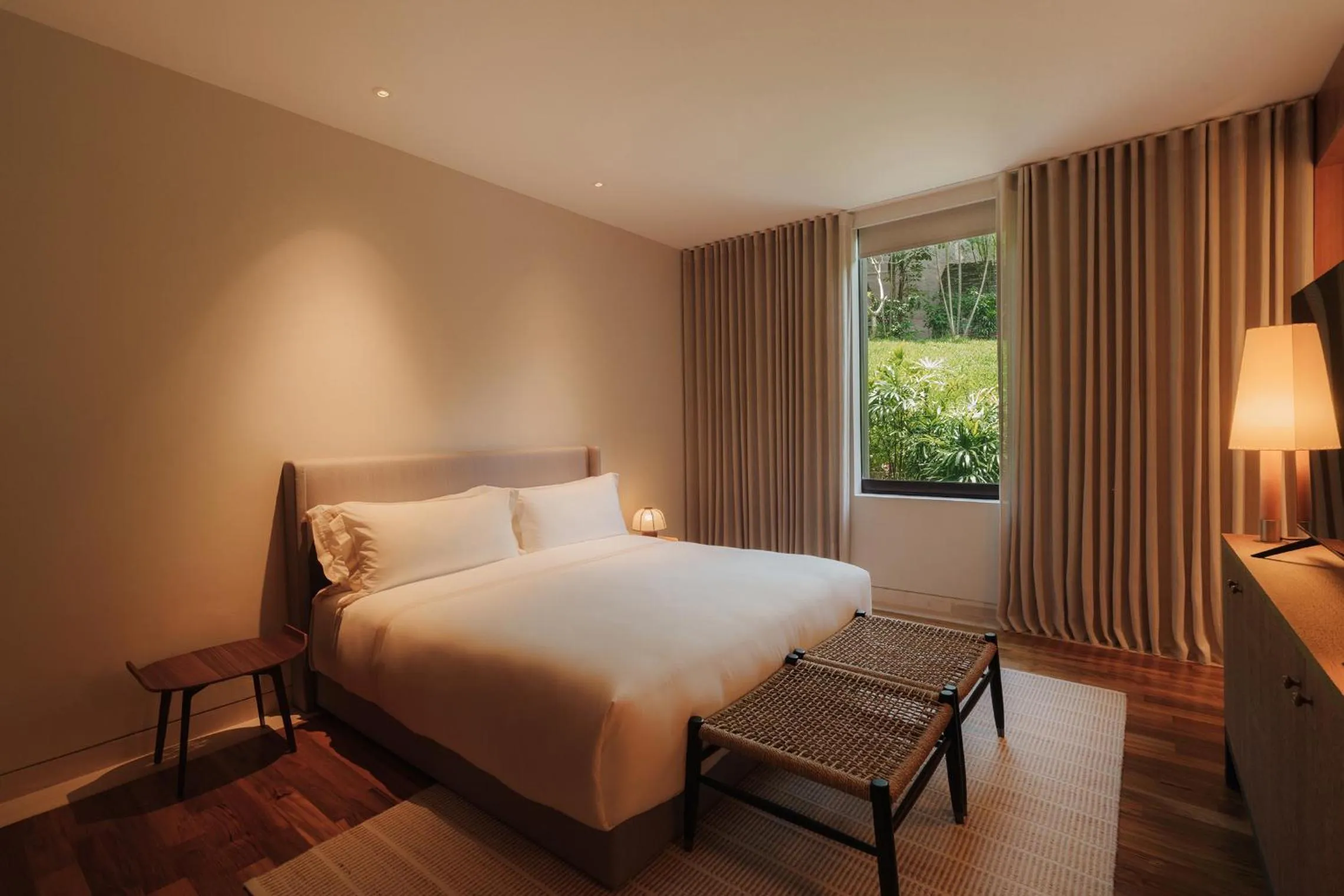 Bed in Capella Singapore