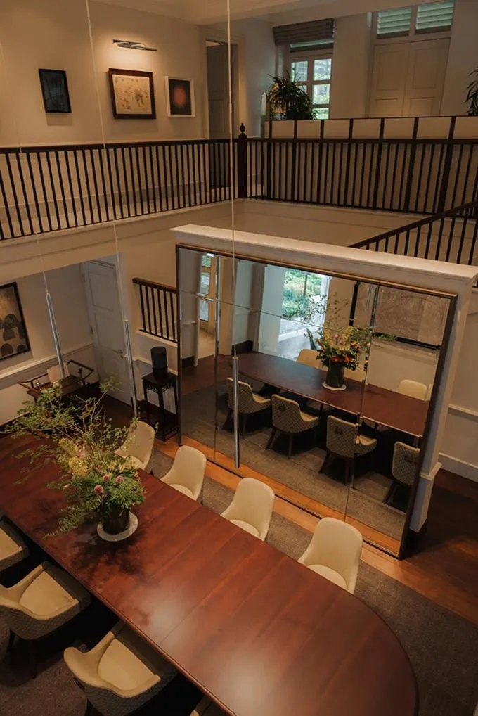 Seating area in Capella Singapore