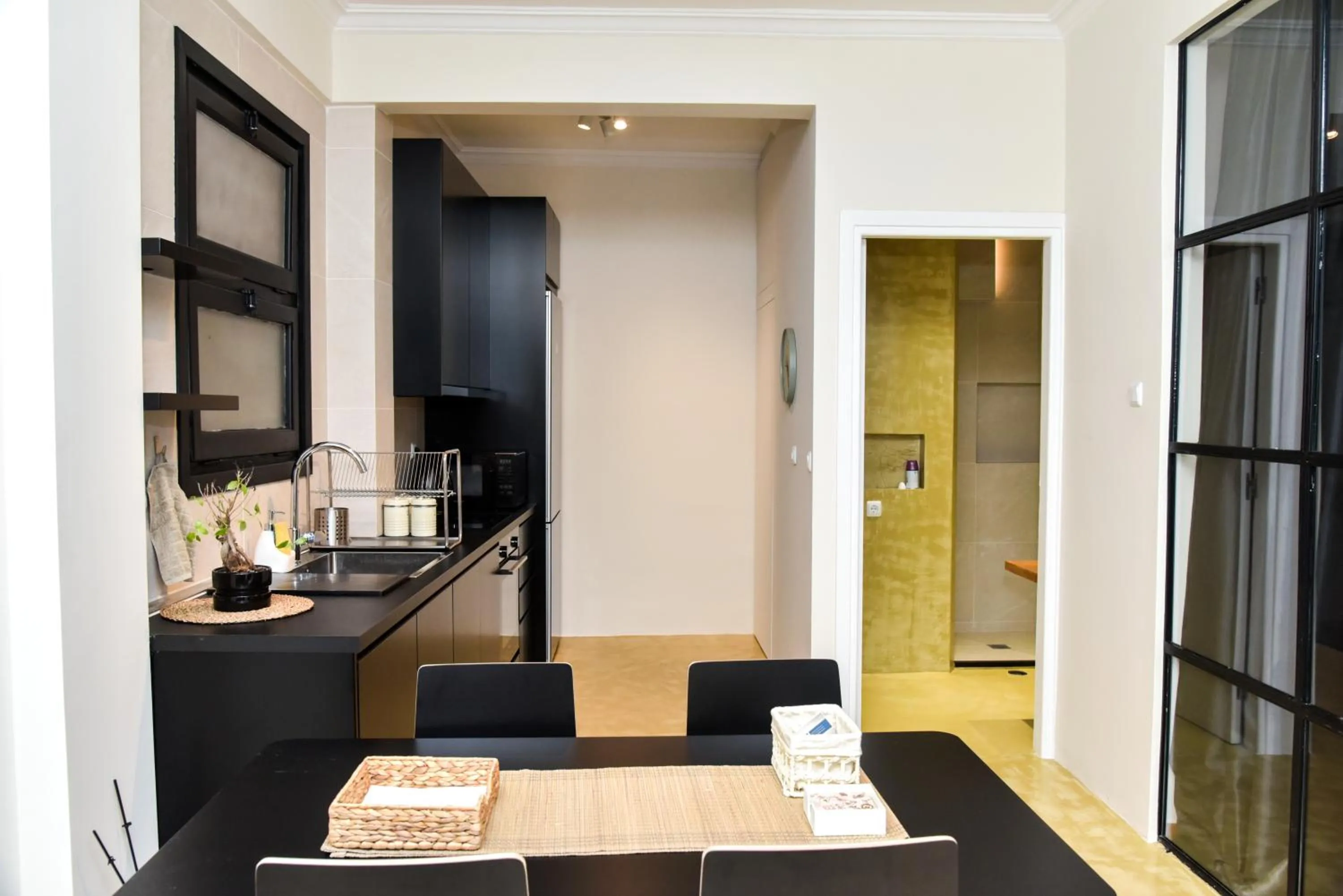 Kitchen or kitchenette in Central apartment at Echarxia 2 beds for 5 pers by MPS