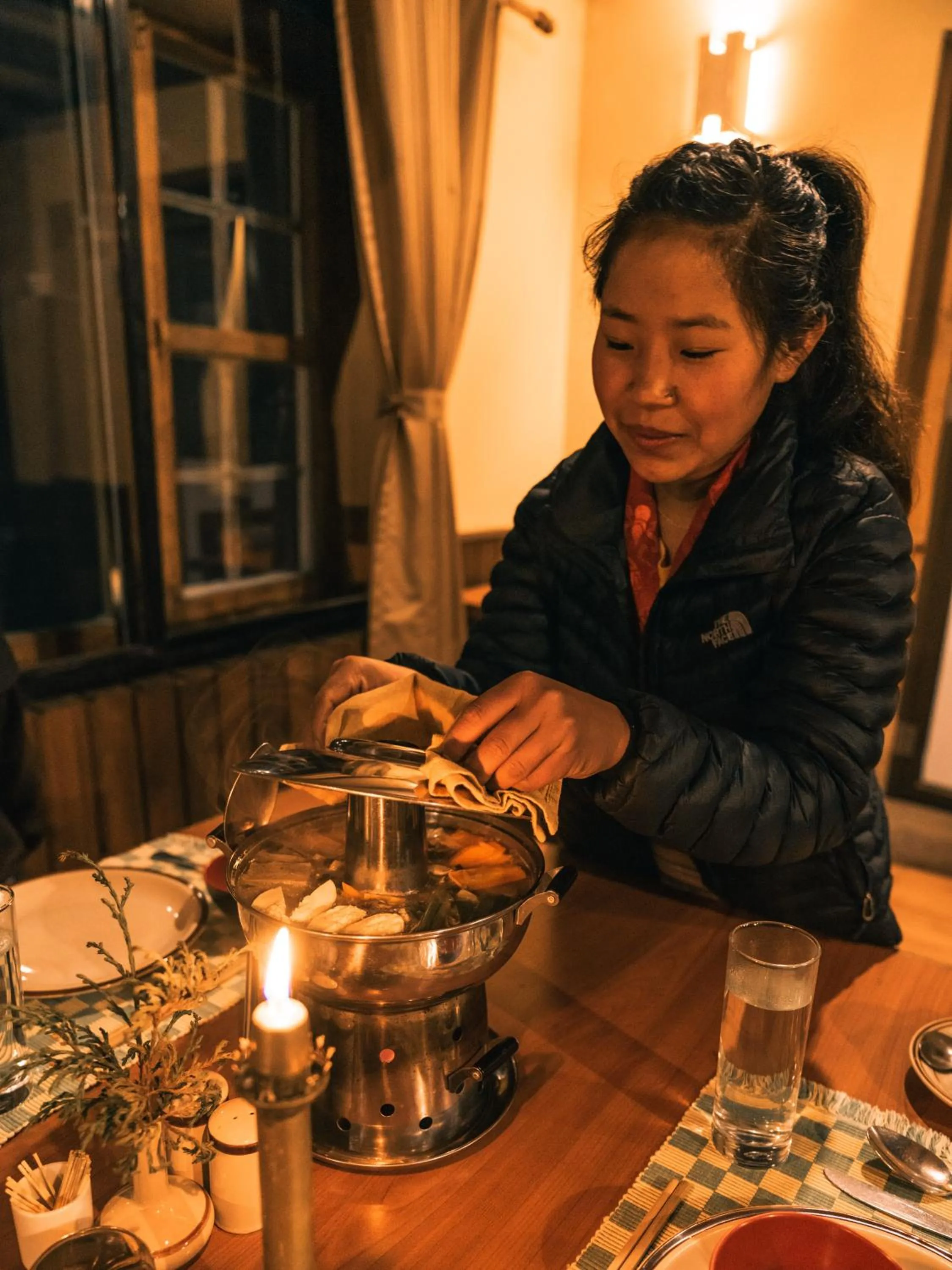 Dining area in Mountain Lodges of Nepal - Namche