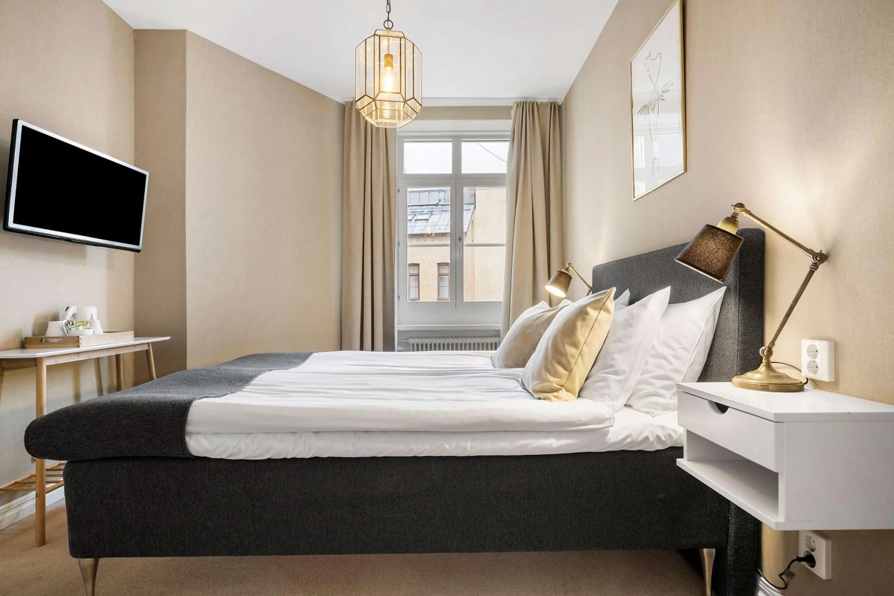 Bedroom, Bed in Hotell Linnéa - Helsingborg