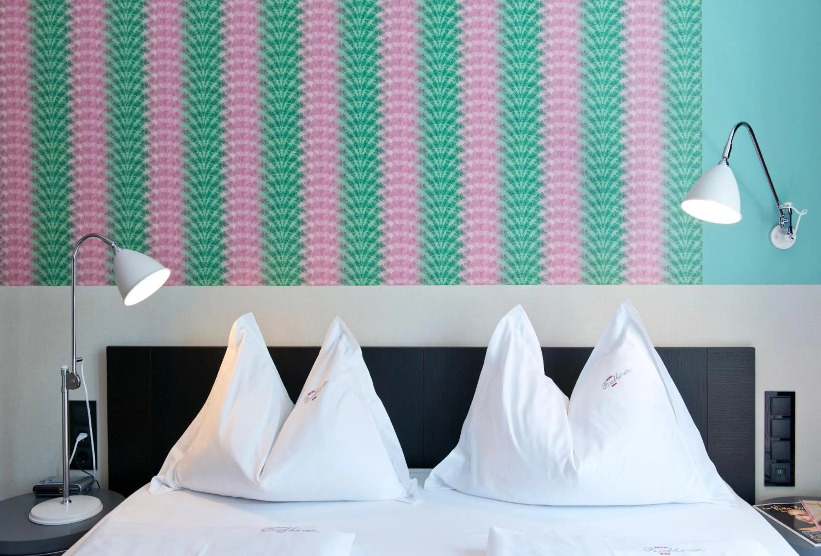 Decorative detail, Bed in Hotel Beethoven Wien