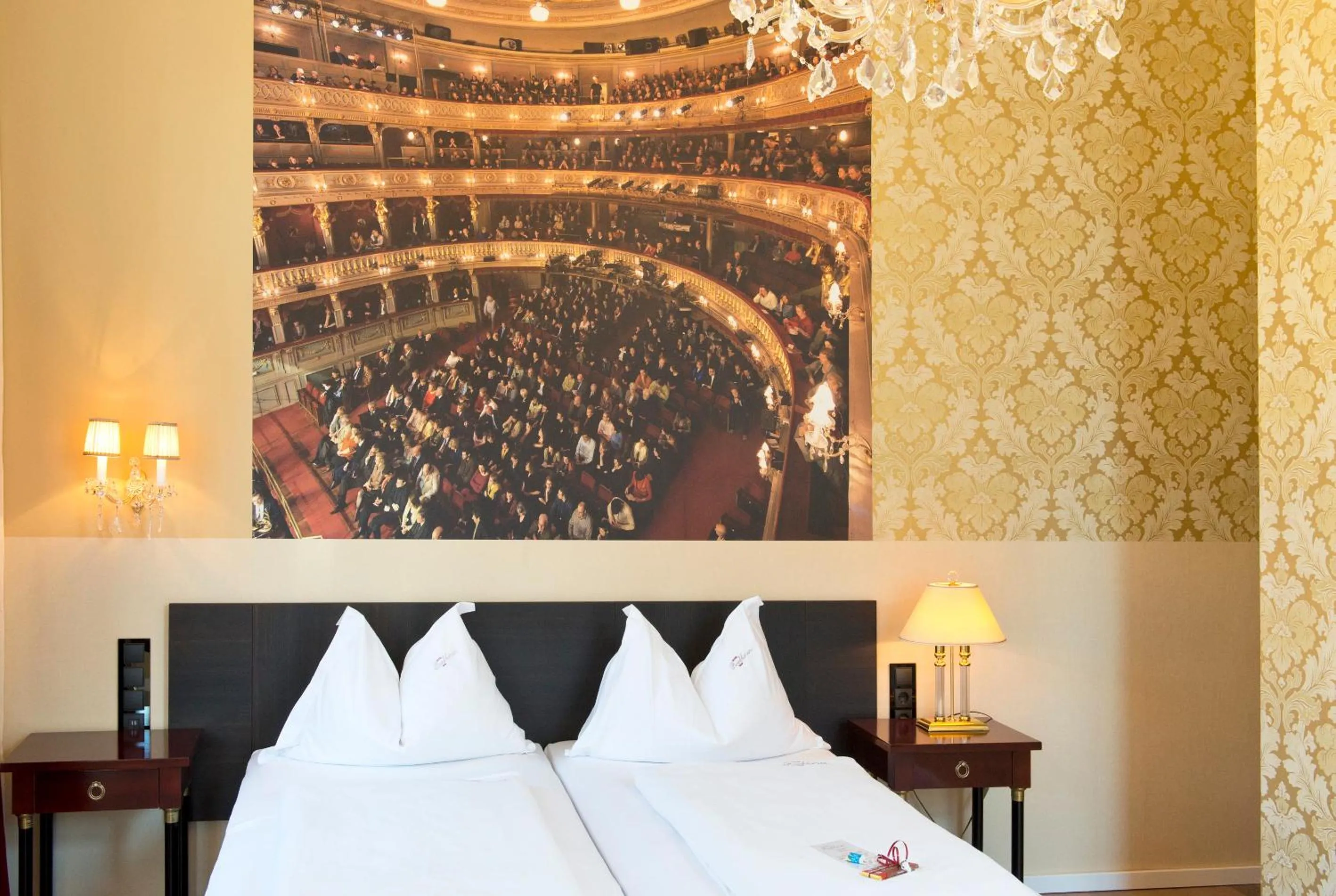 Decorative detail, Bed in Hotel Beethoven Wien