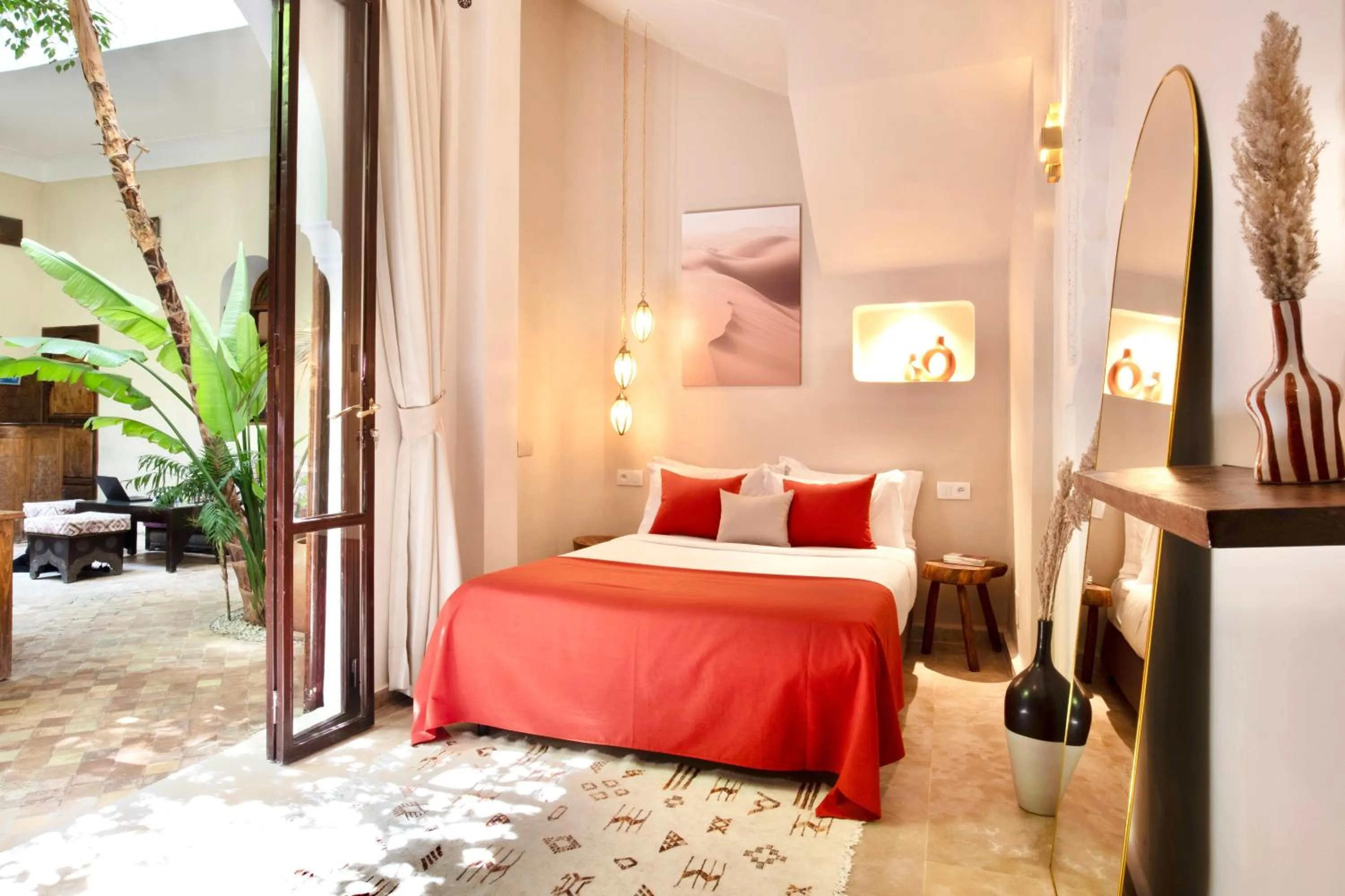 Bed in Riad Dar Alif & SPA