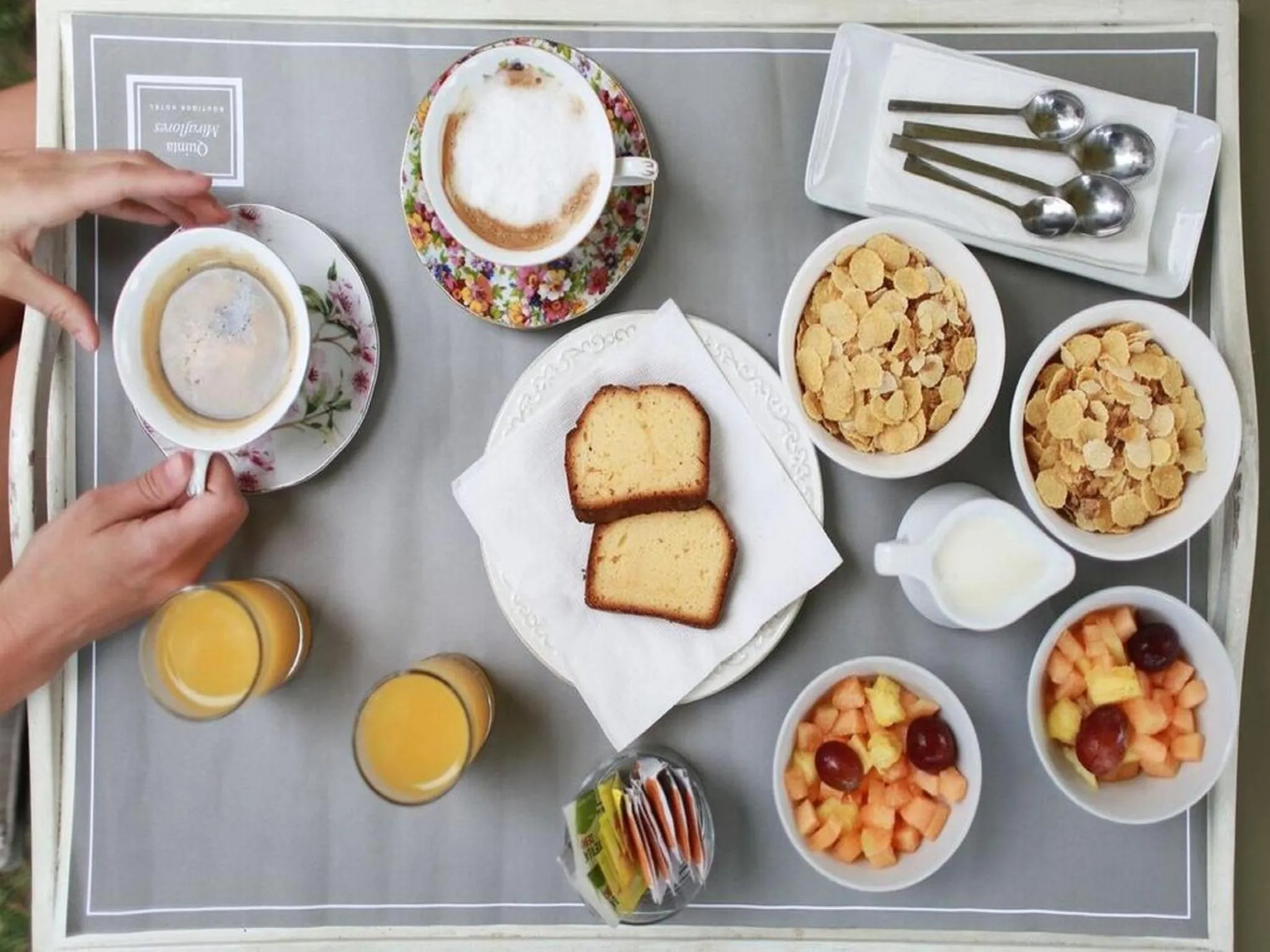 American breakfast in Quinta Miraflores Boutique Hotel