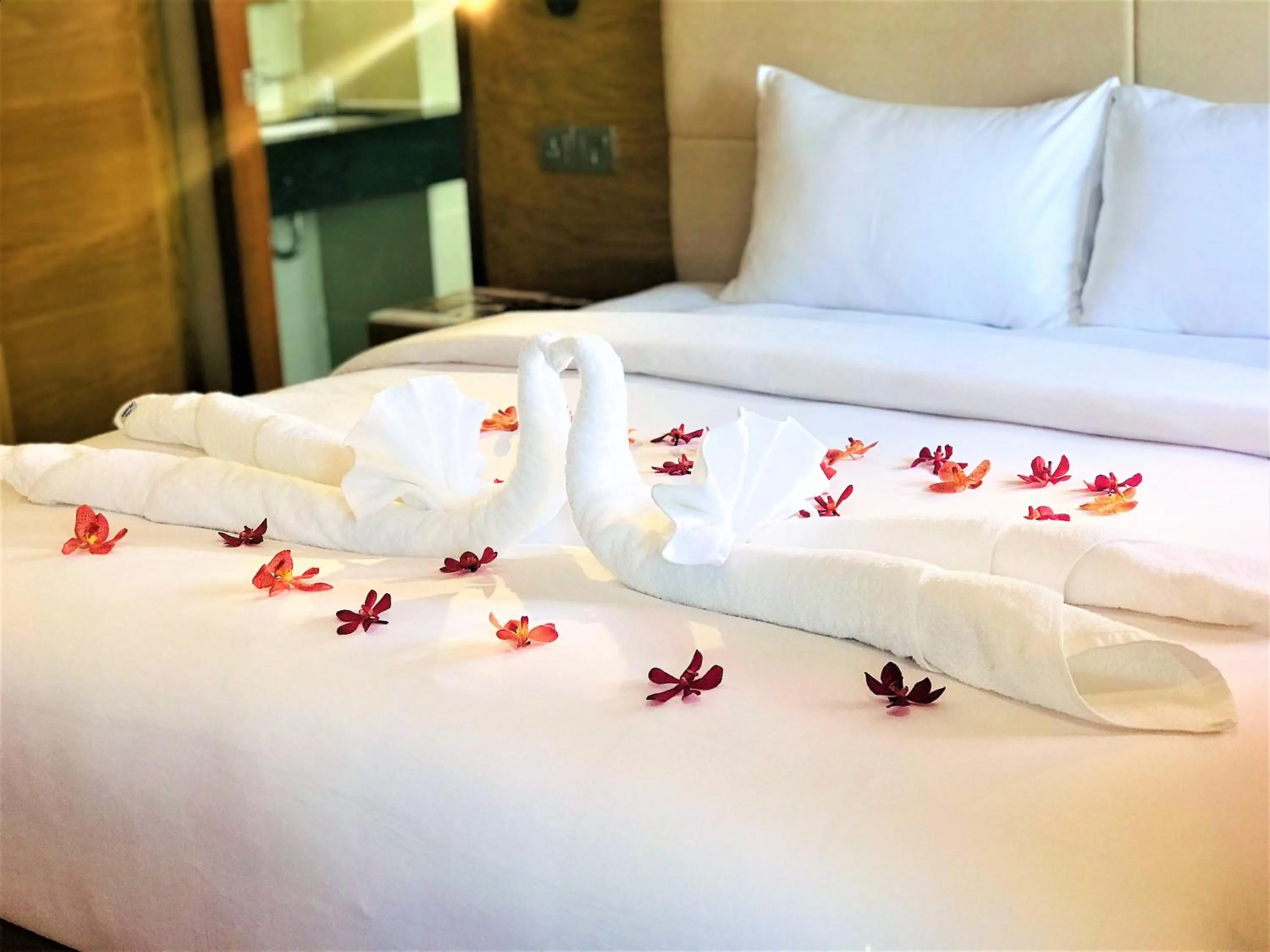 Bed in Imperial Saigon hotel