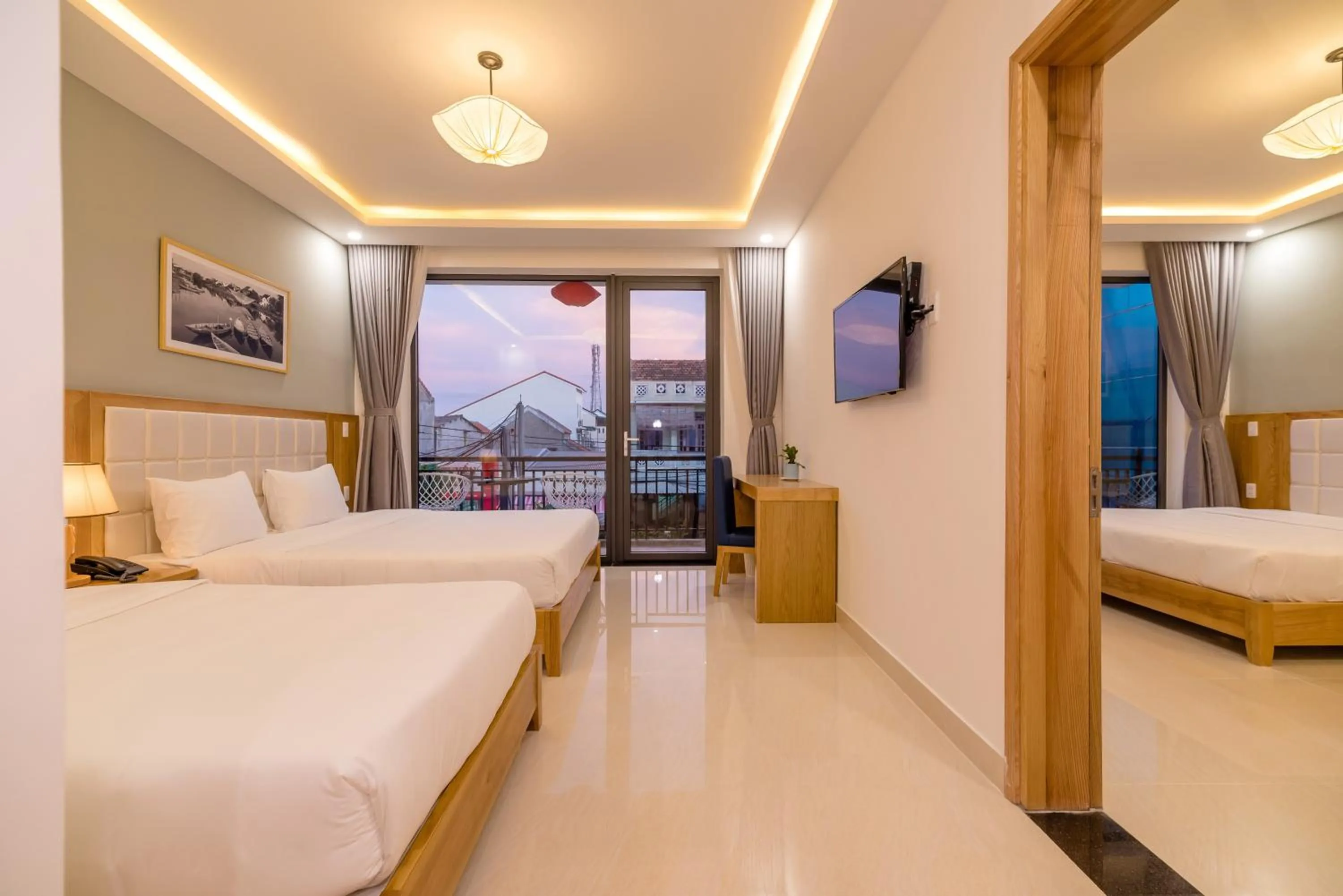 Balcony/Terrace, Bed in Babylon Hoi An Central Villa