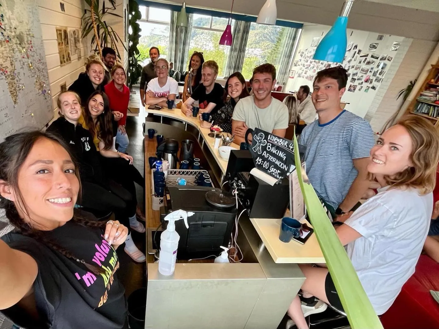 Communal lounge/ TV room in Bergen Hostel Montana