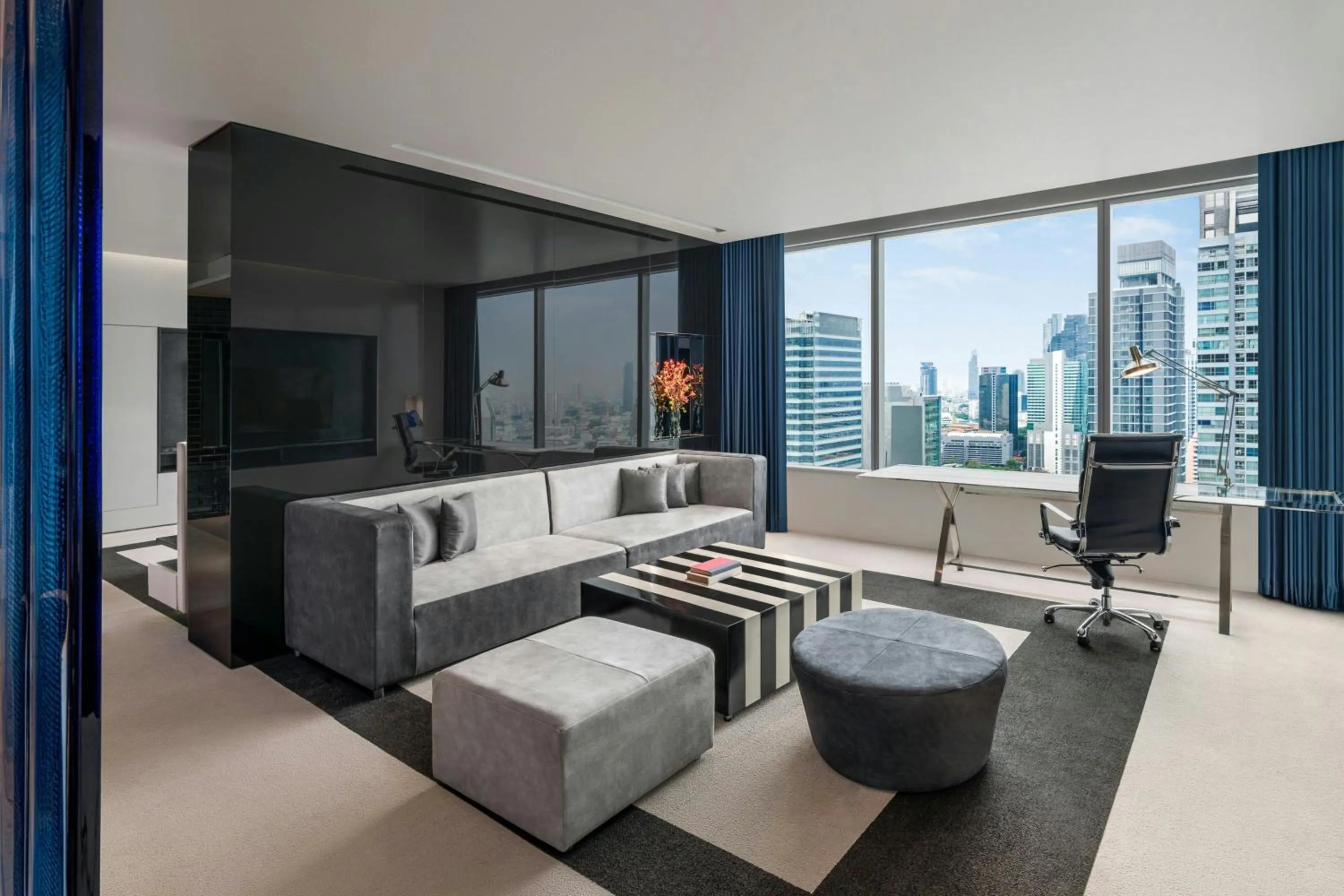 Living room in W Bangkok Hotel