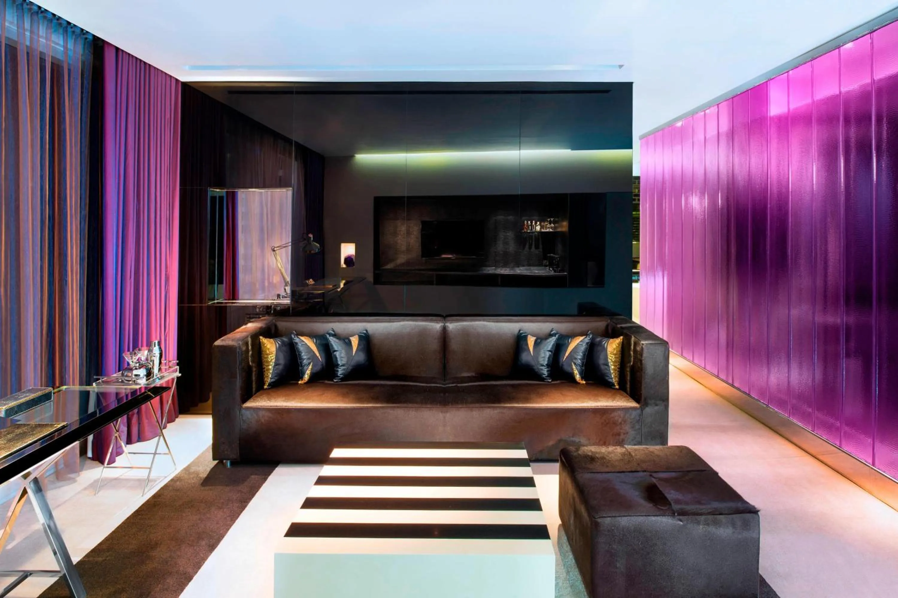 Living room in W Bangkok Hotel