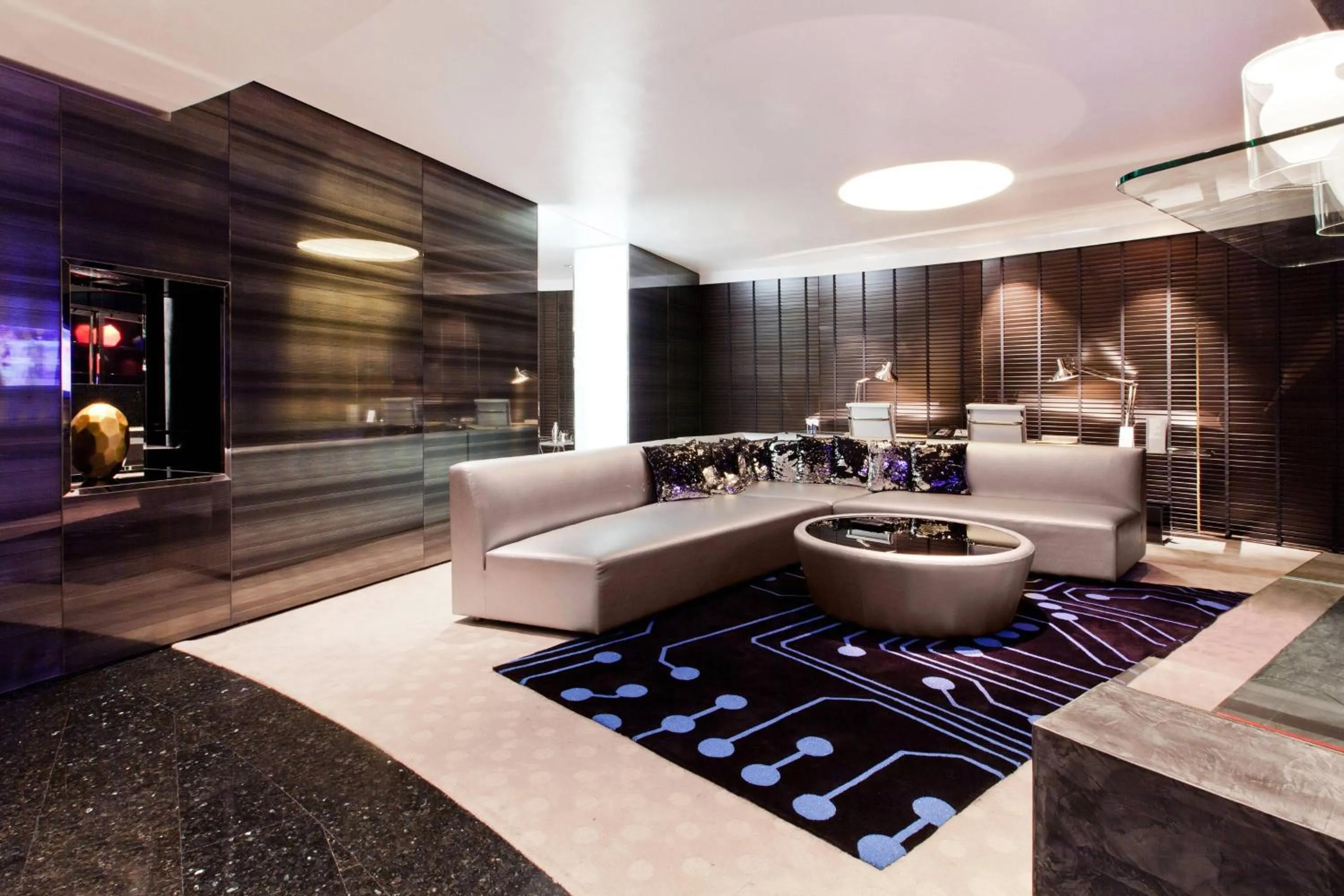 Living room in W Bangkok Hotel