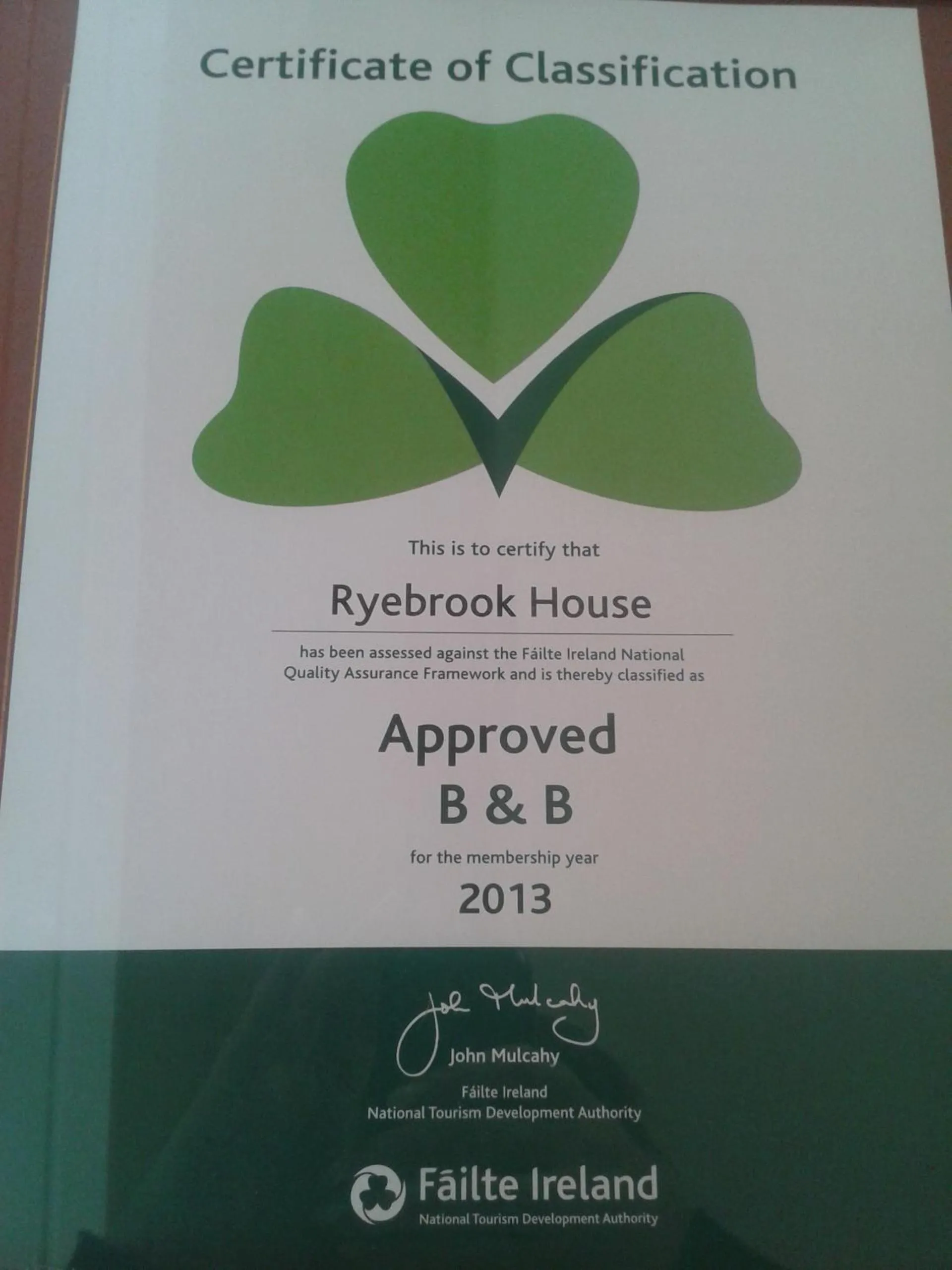 Certificate/Award in Ryebrook House