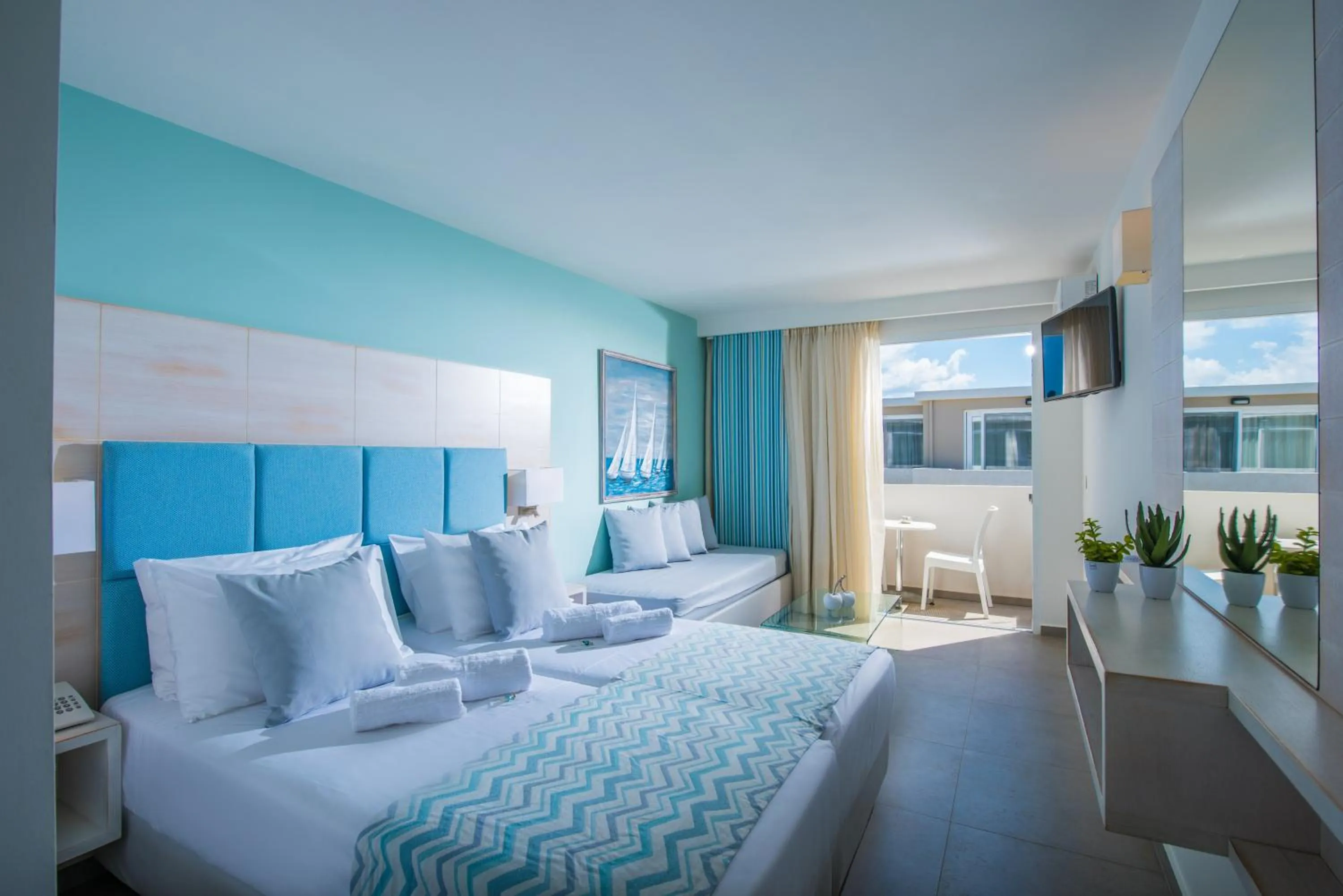 Photo of the whole room, Bed in Odyssia Beach Hotel