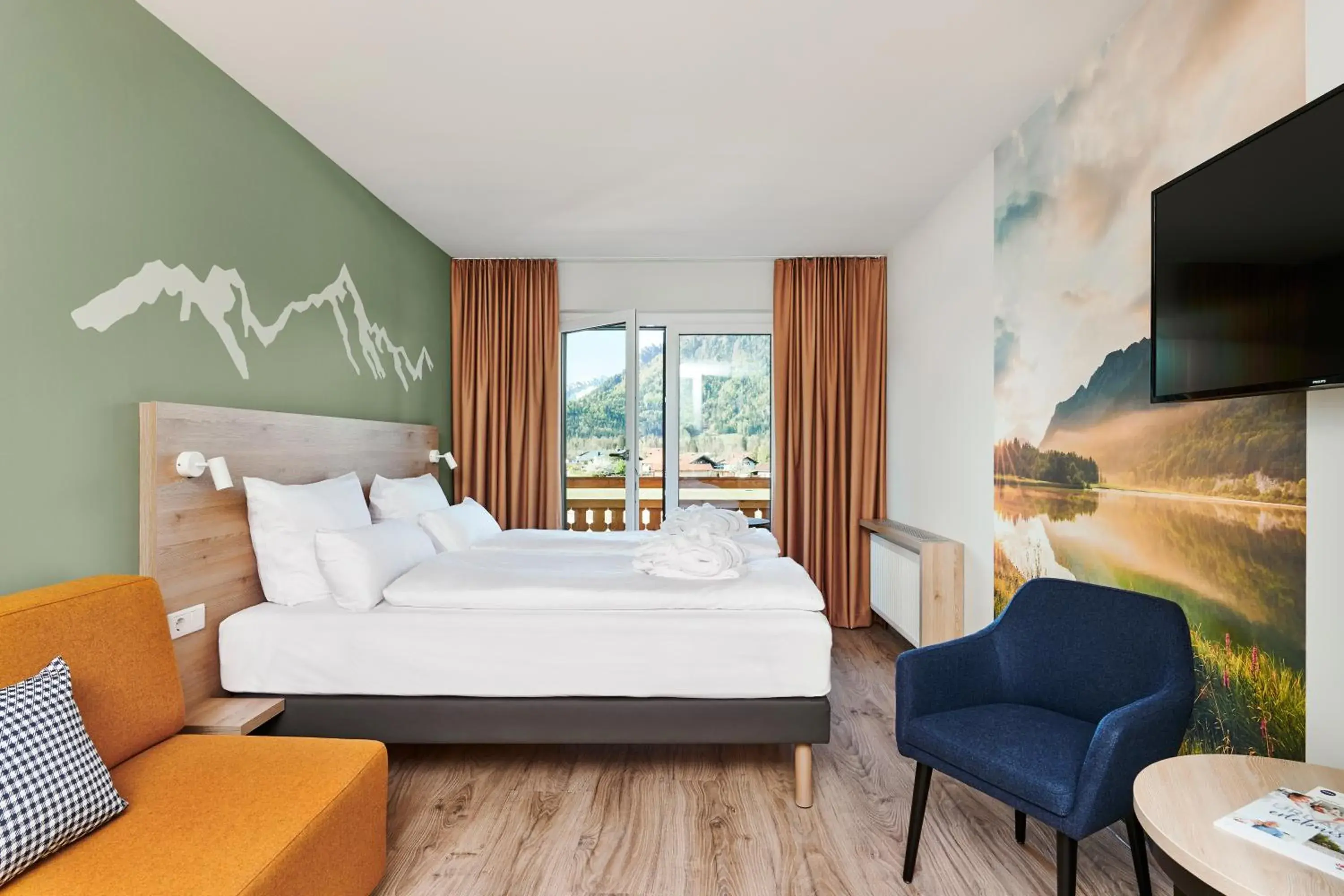 Double Room with Balcony - single occupancy in aja Ruhpolding Double Room with Balcony - single occupancy in aja Ruhpolding