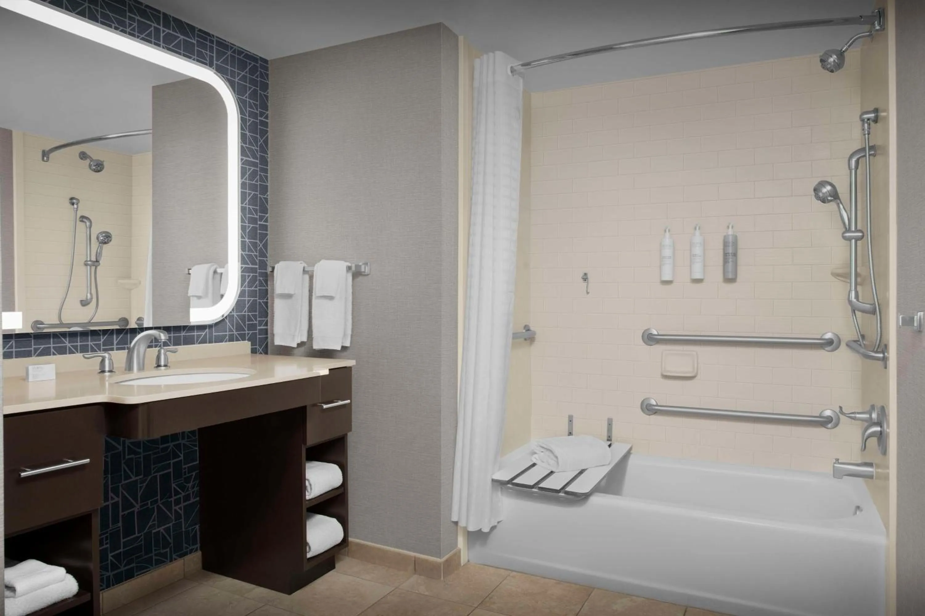 Shower in Homewood Suites by Hilton Orlando Airport