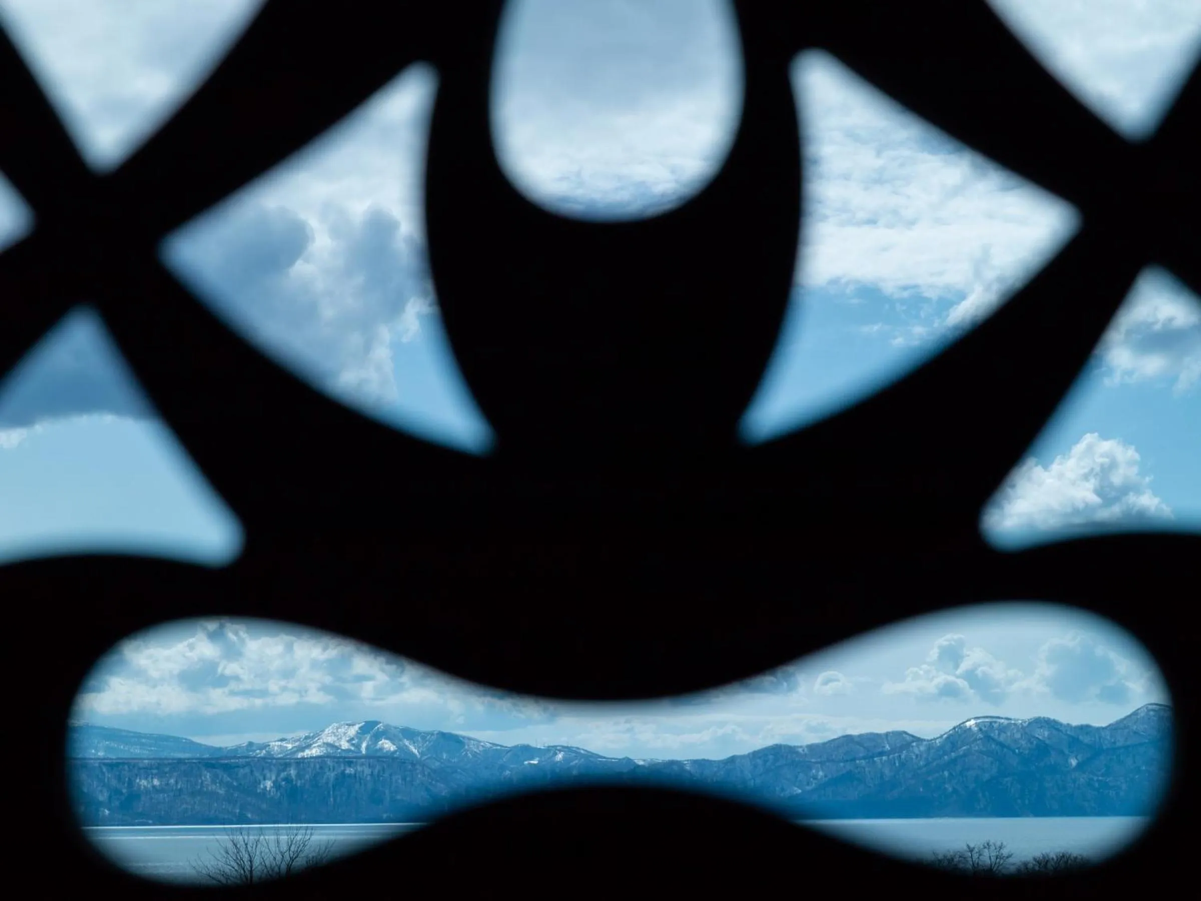 Natural landscape in Lake Shikotsu Tsuruga Bessou AO no ZA