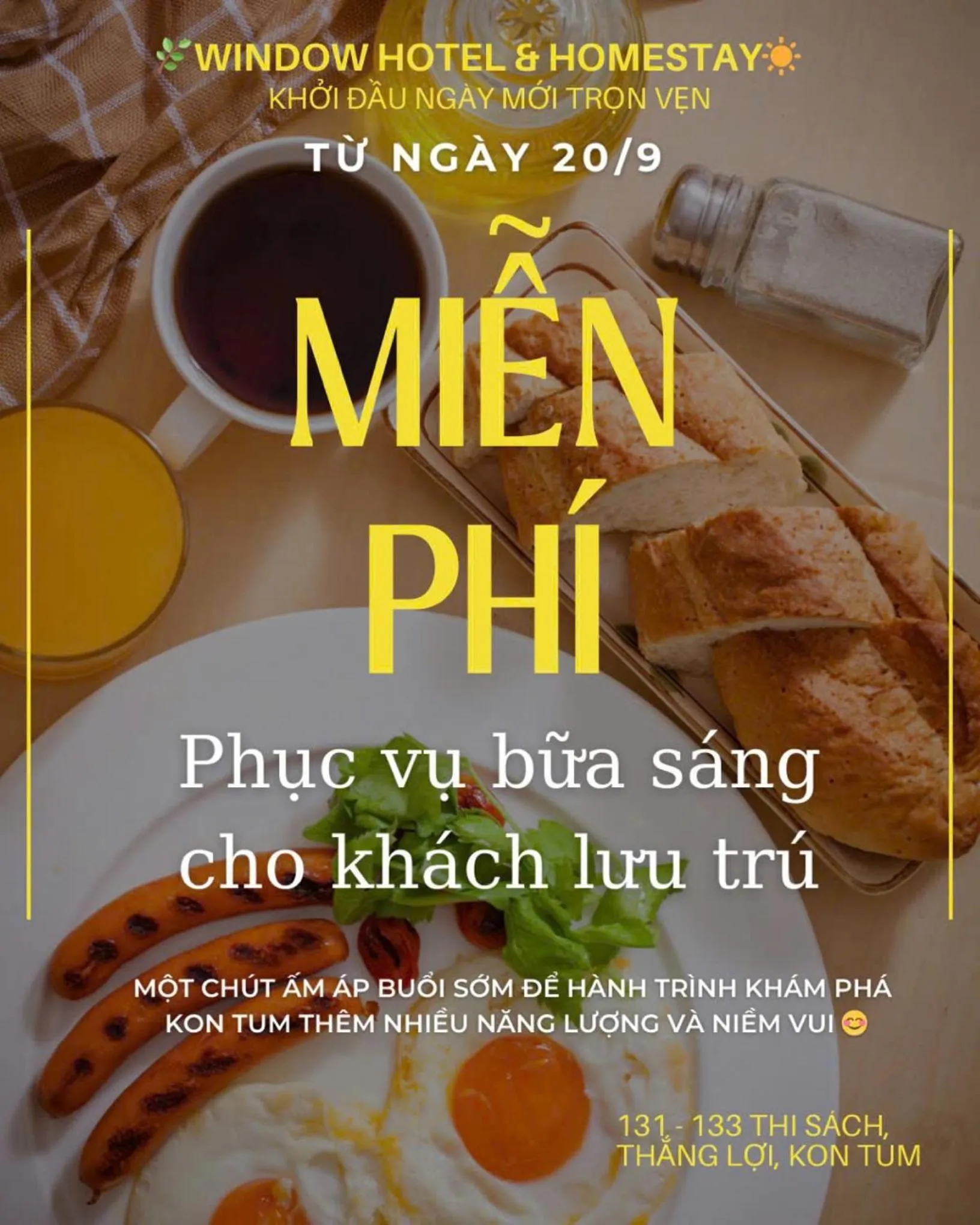 Food and drinks in Window 2 Hotel