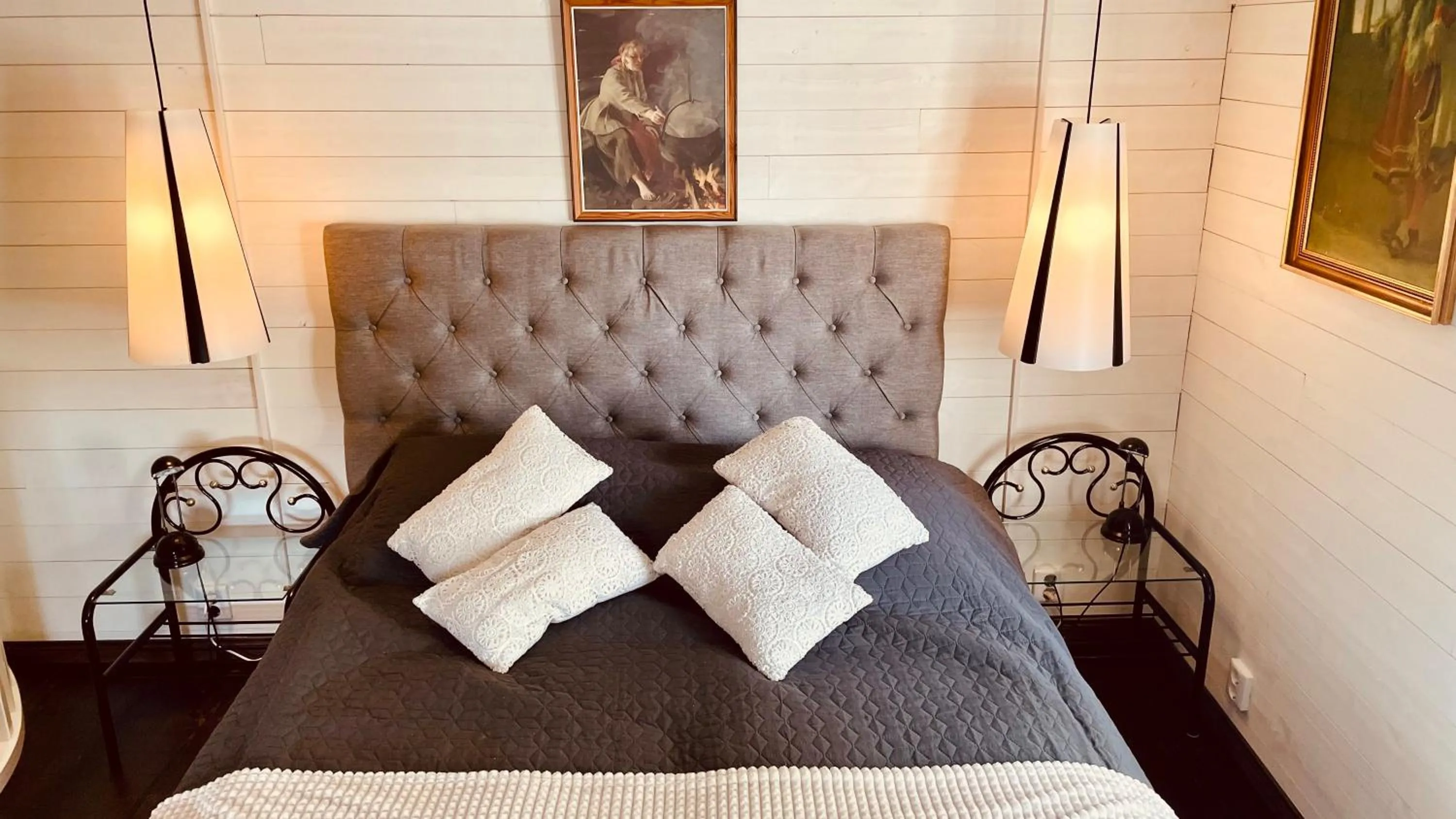 Bed in Prinsgården B&B rum stugor