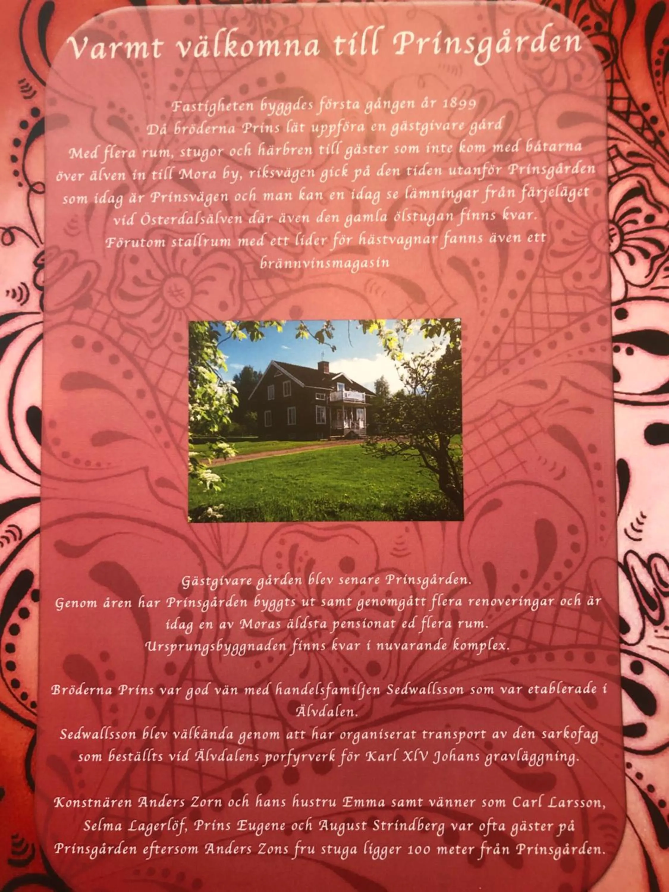 Logo/Certificate/Sign in Prinsgården B&B rum stugor