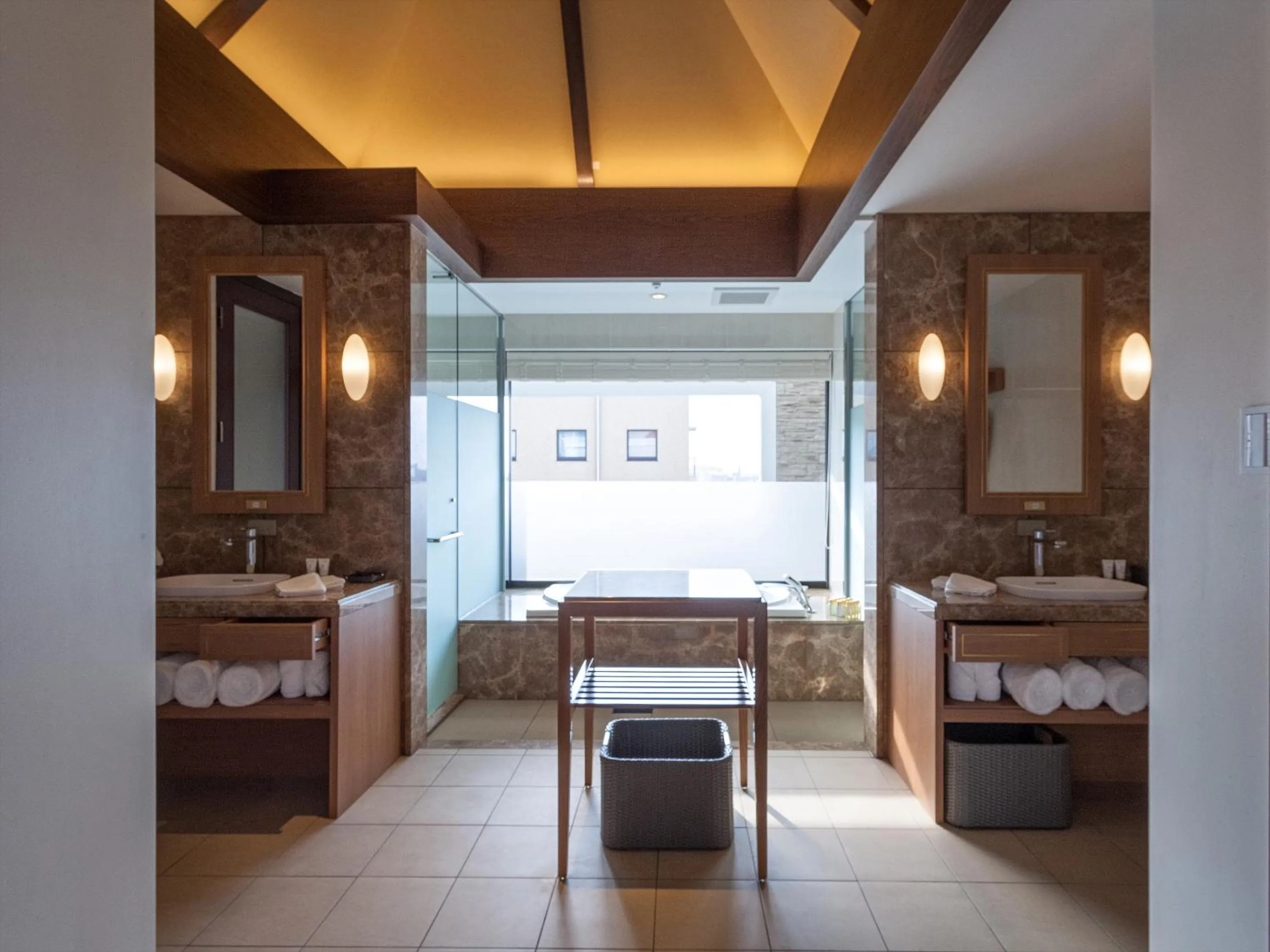 Bathroom, Bed in Okinawa EXES Naha