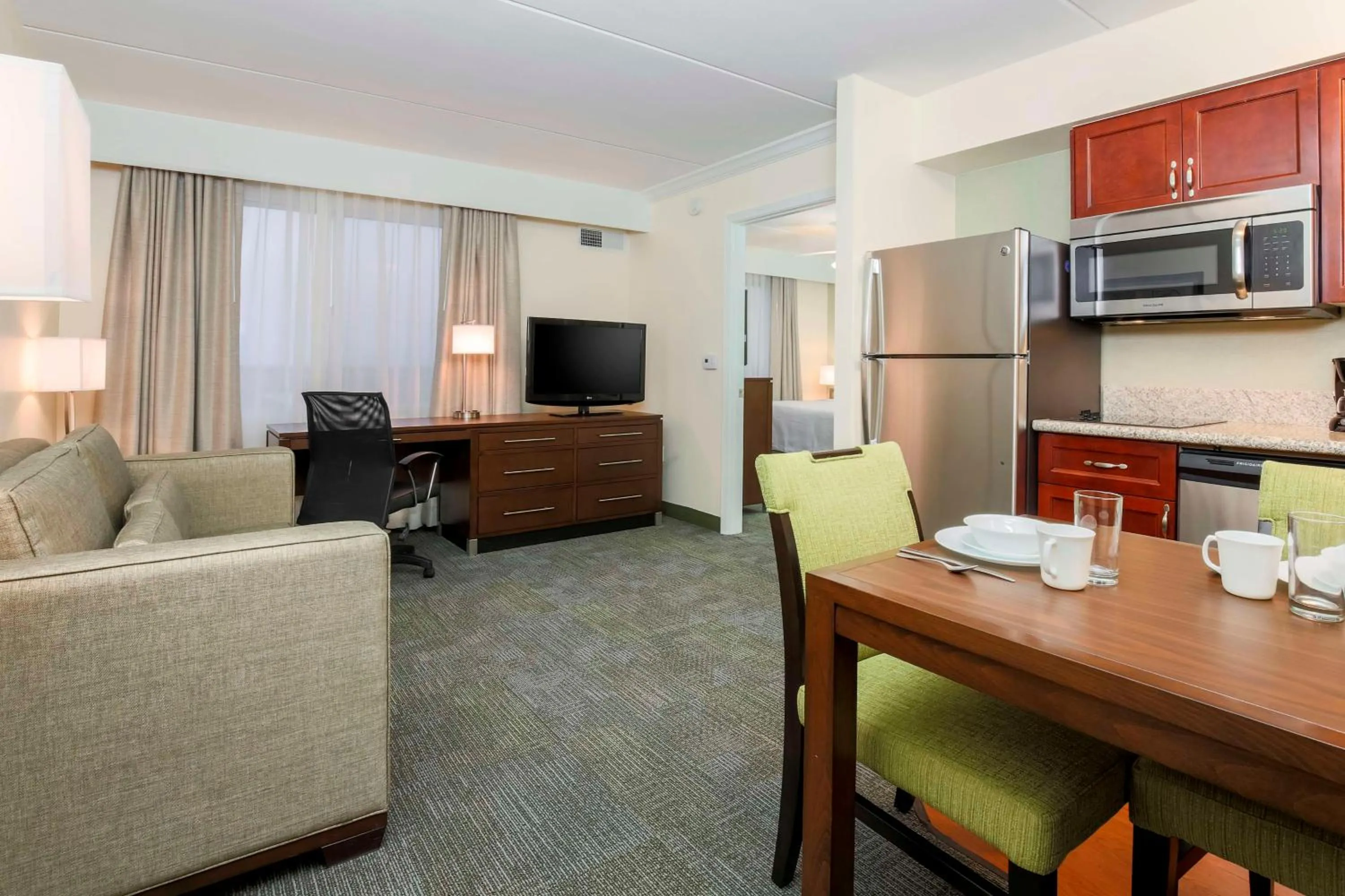 Living room in Homewood Suites by Hilton Ft. Worth-North at Fossil Creek