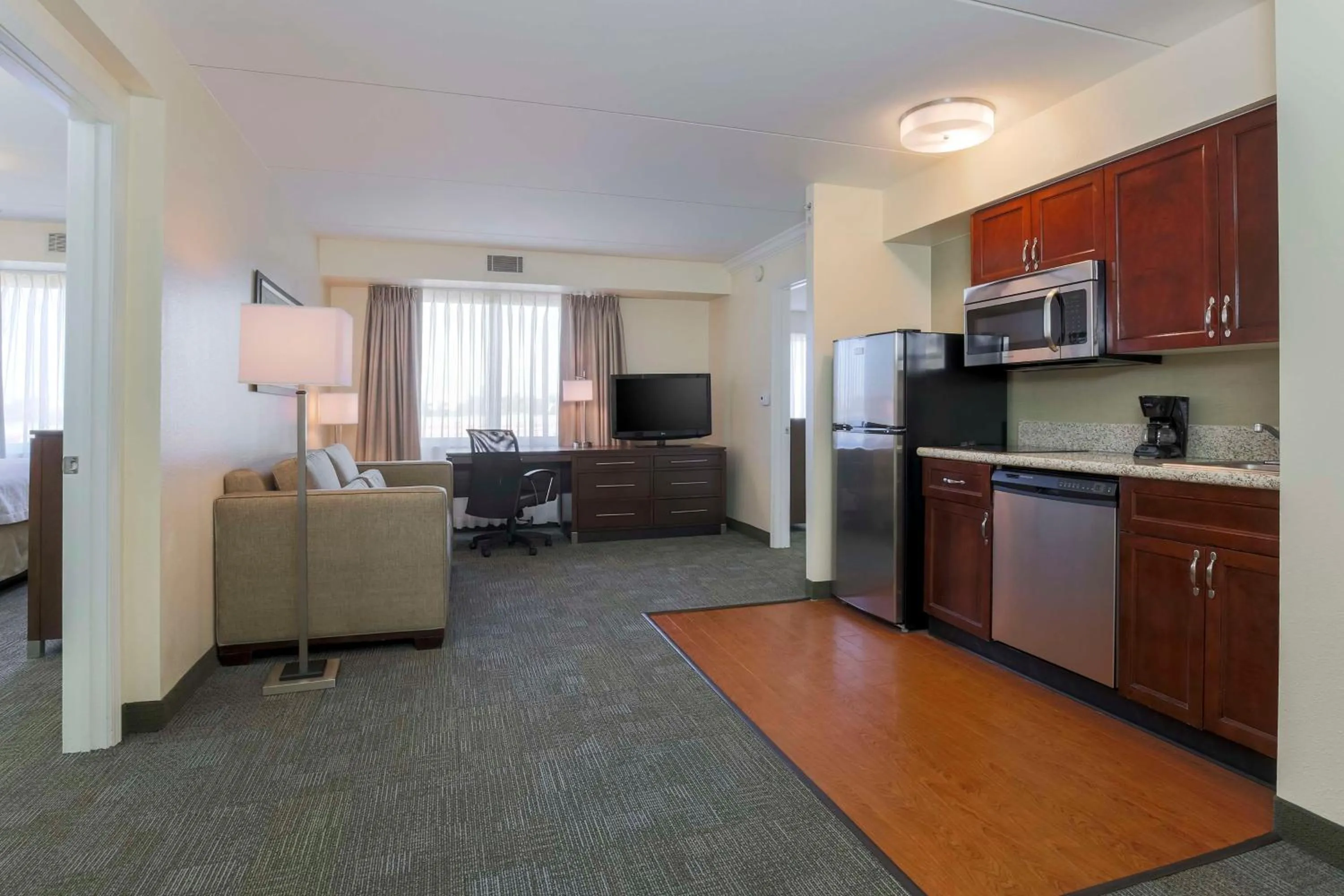 Living room in Homewood Suites by Hilton Ft. Worth-North at Fossil Creek