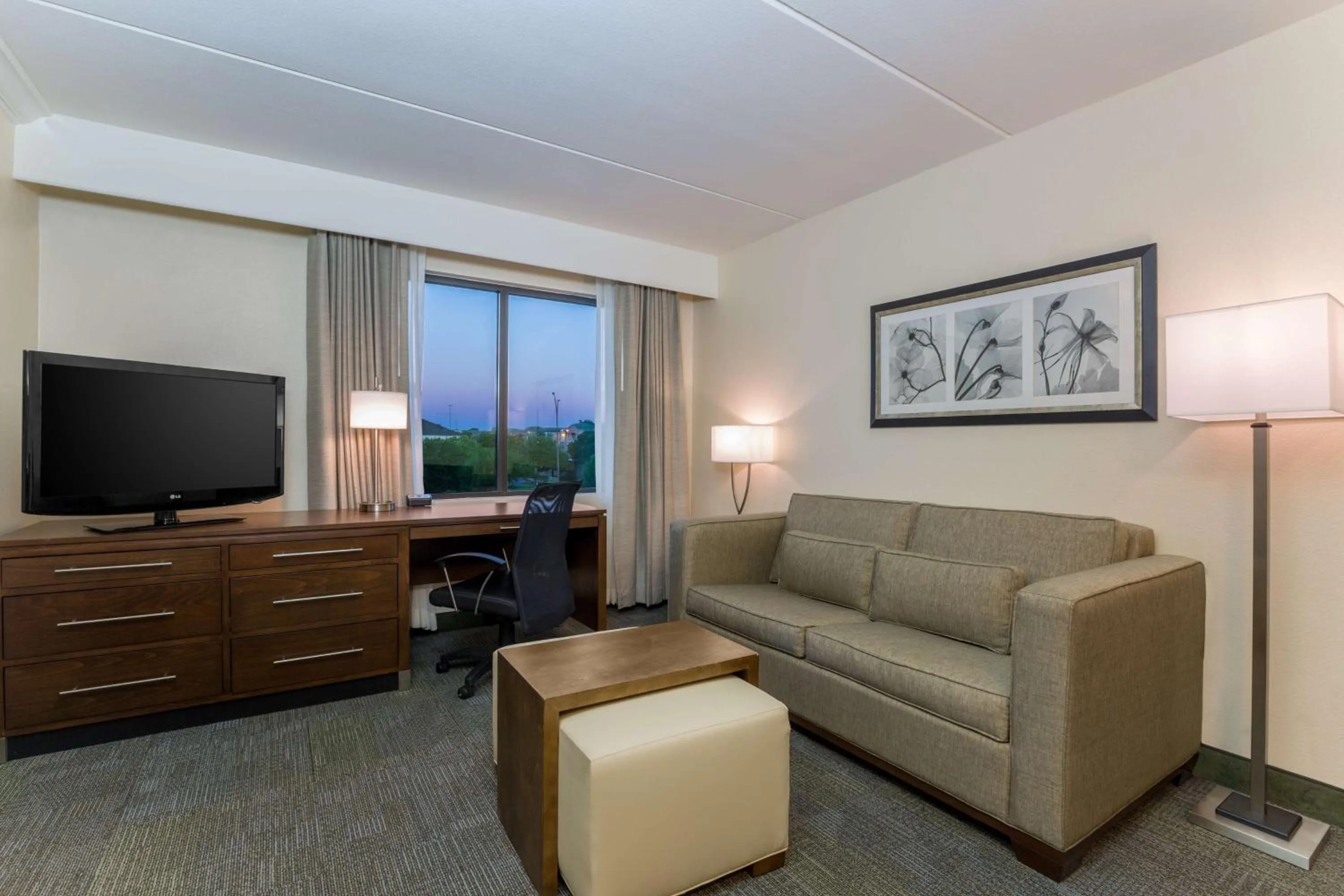 Living room in Homewood Suites by Hilton Ft. Worth-North at Fossil Creek