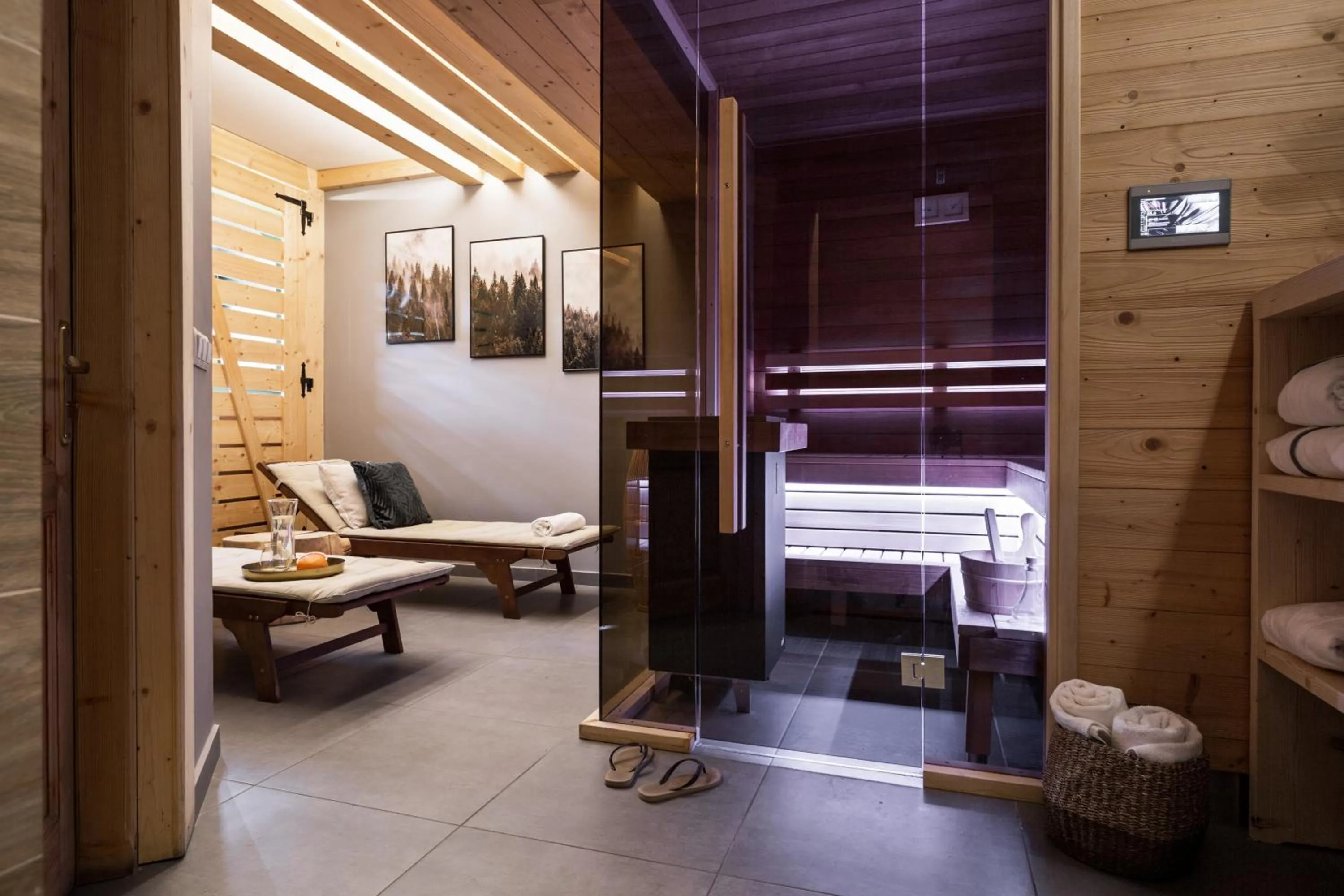 Sauna, Bed in Willa Malinowa