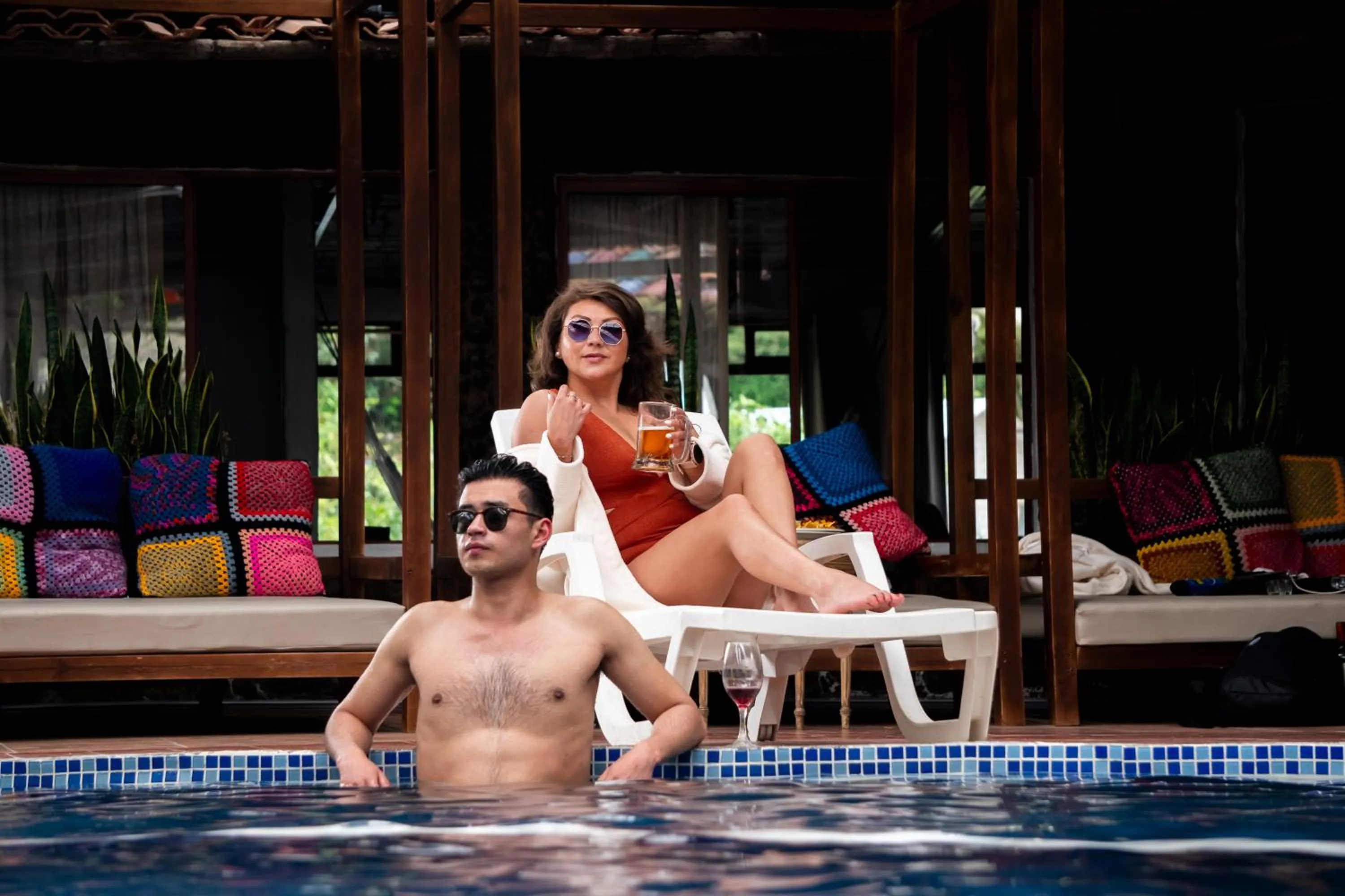 Hot Tub in Spa Hosteria Miramelindo