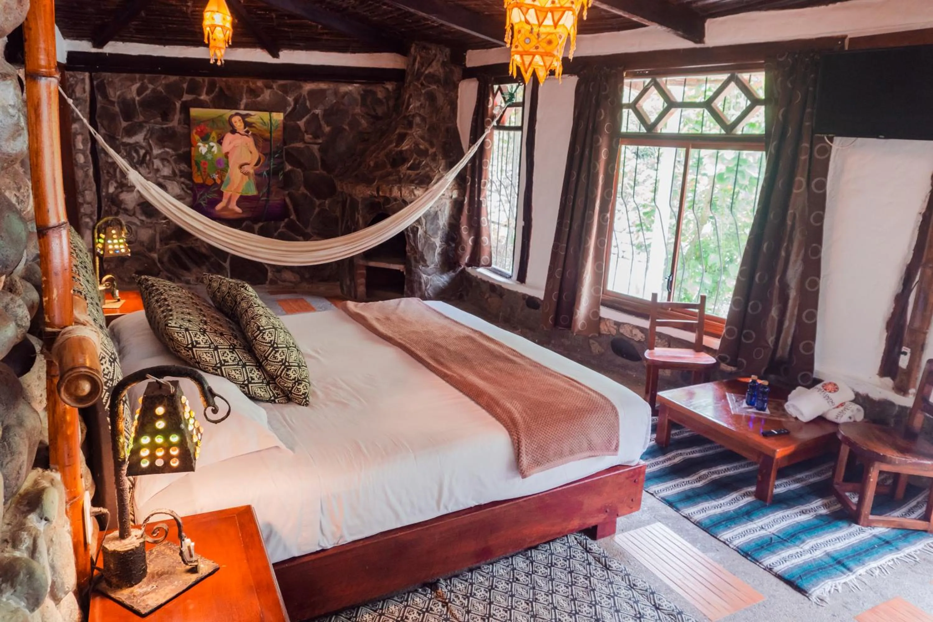 Bed in Spa Hosteria Miramelindo