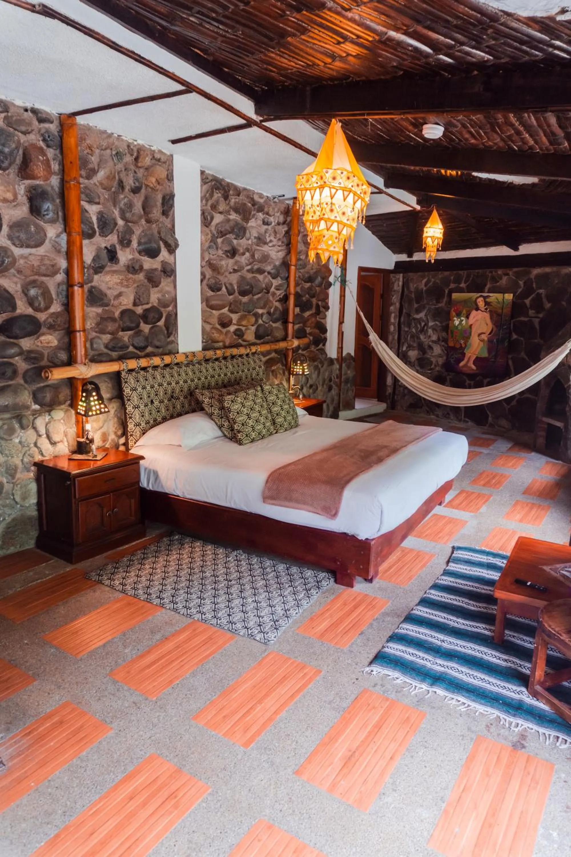 Bed in Spa Hosteria Miramelindo