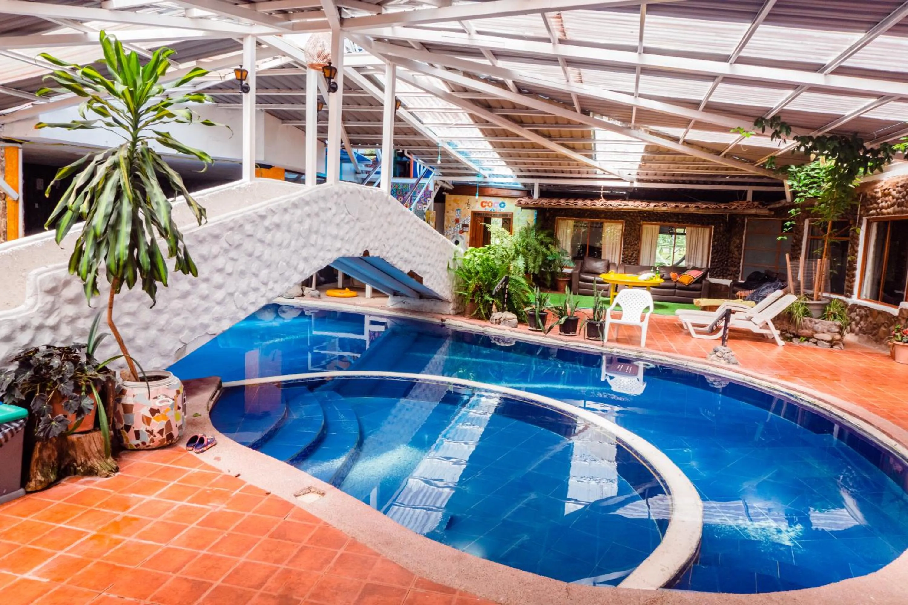 Pool view in Spa Hosteria Miramelindo