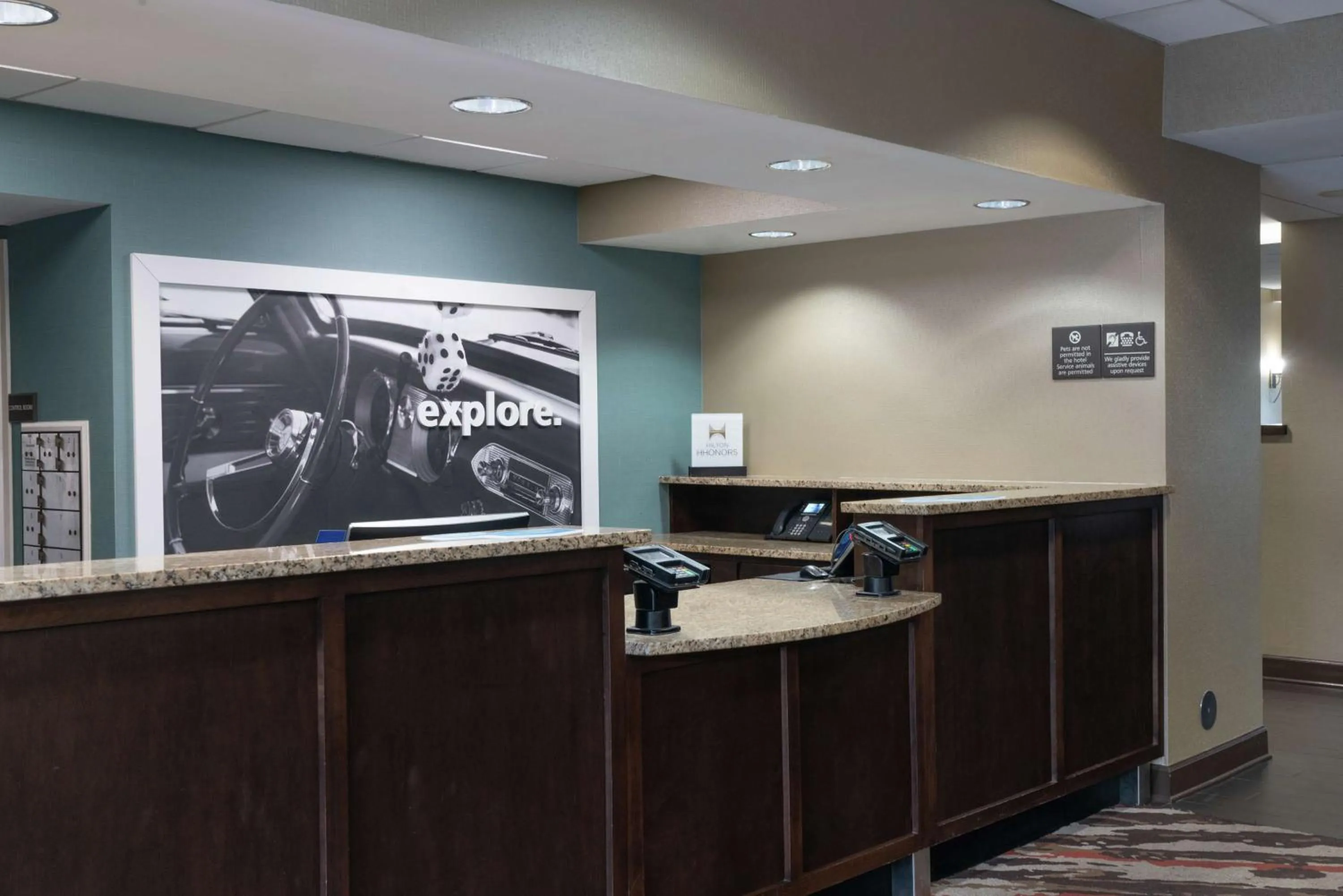 Lobby or reception in Hampton Inn Huntsville-Madison