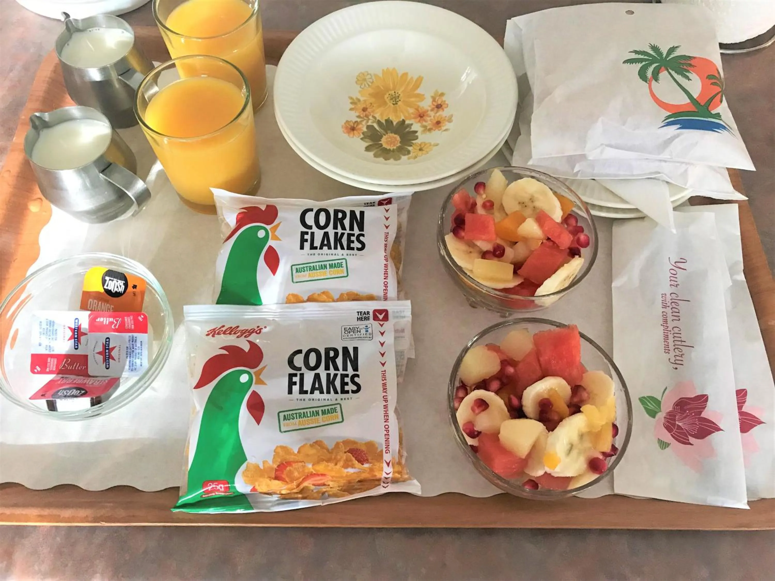 Continental breakfast in Tamworth Central Motel