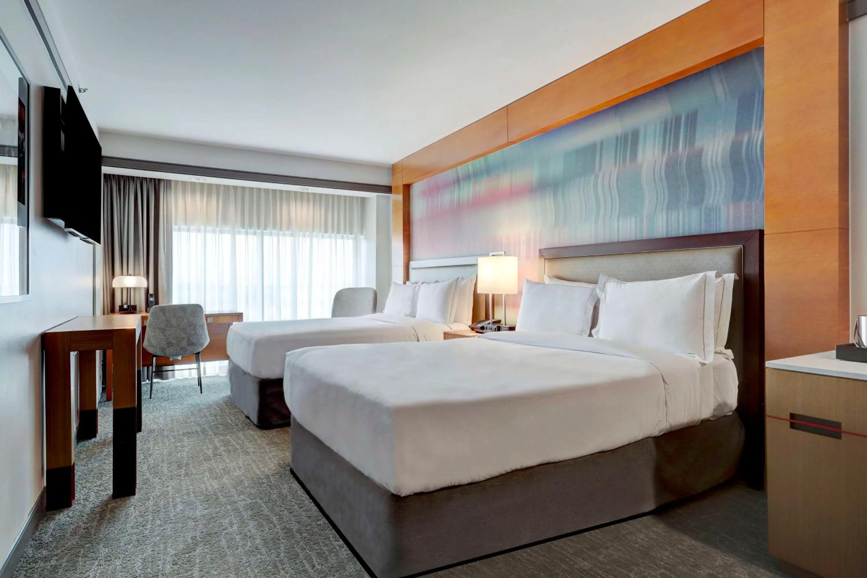 Bed in Hilton University of Houston