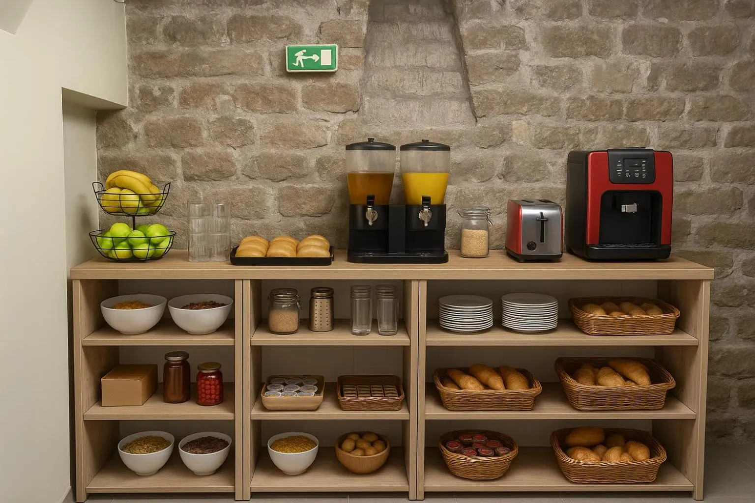 Continental breakfast in Résidence Chlorophylle