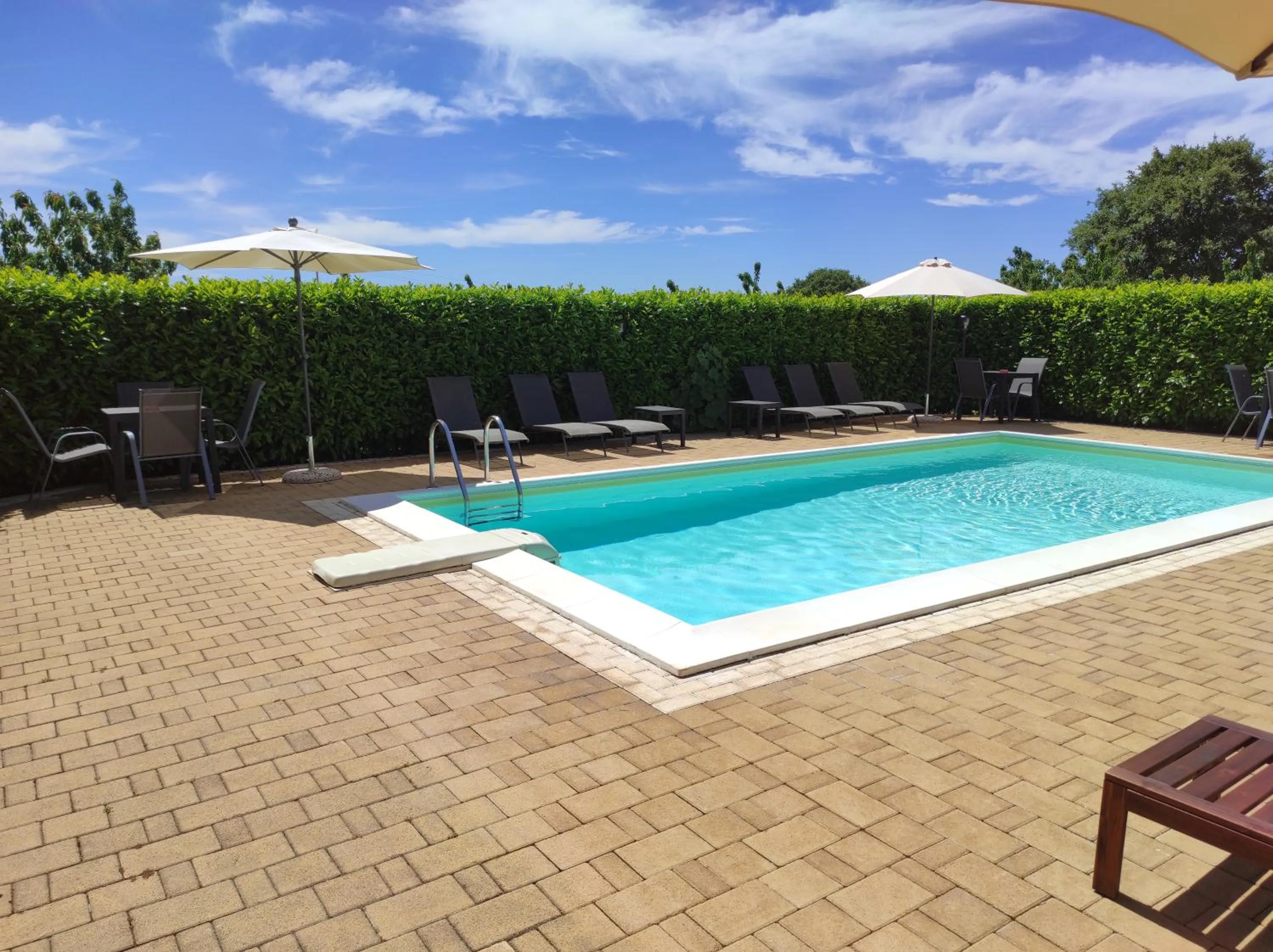 Pool view in Red Rose B&B