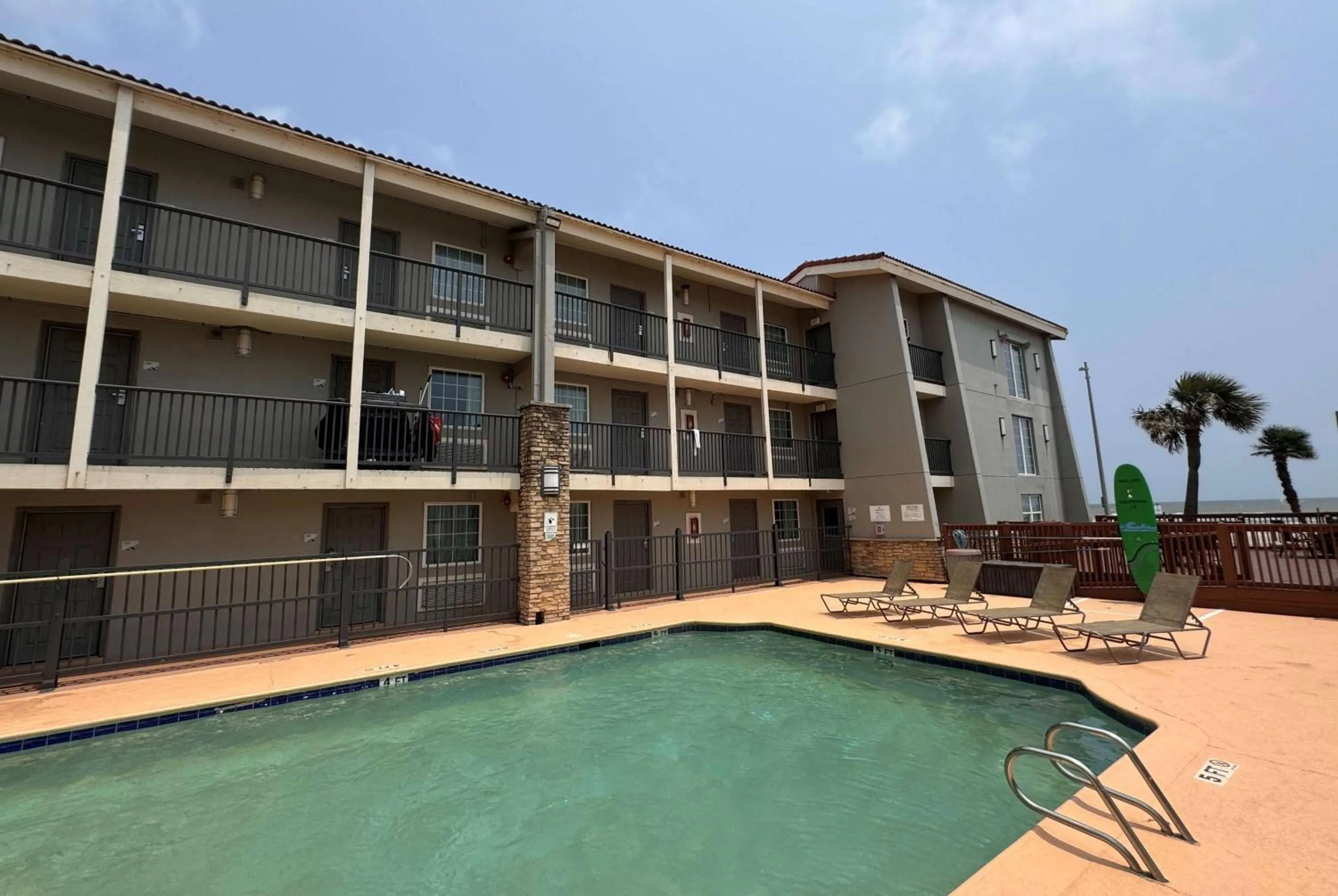 Pool view in Wingate by Wyndham Galveston Beachfront at the Seawall