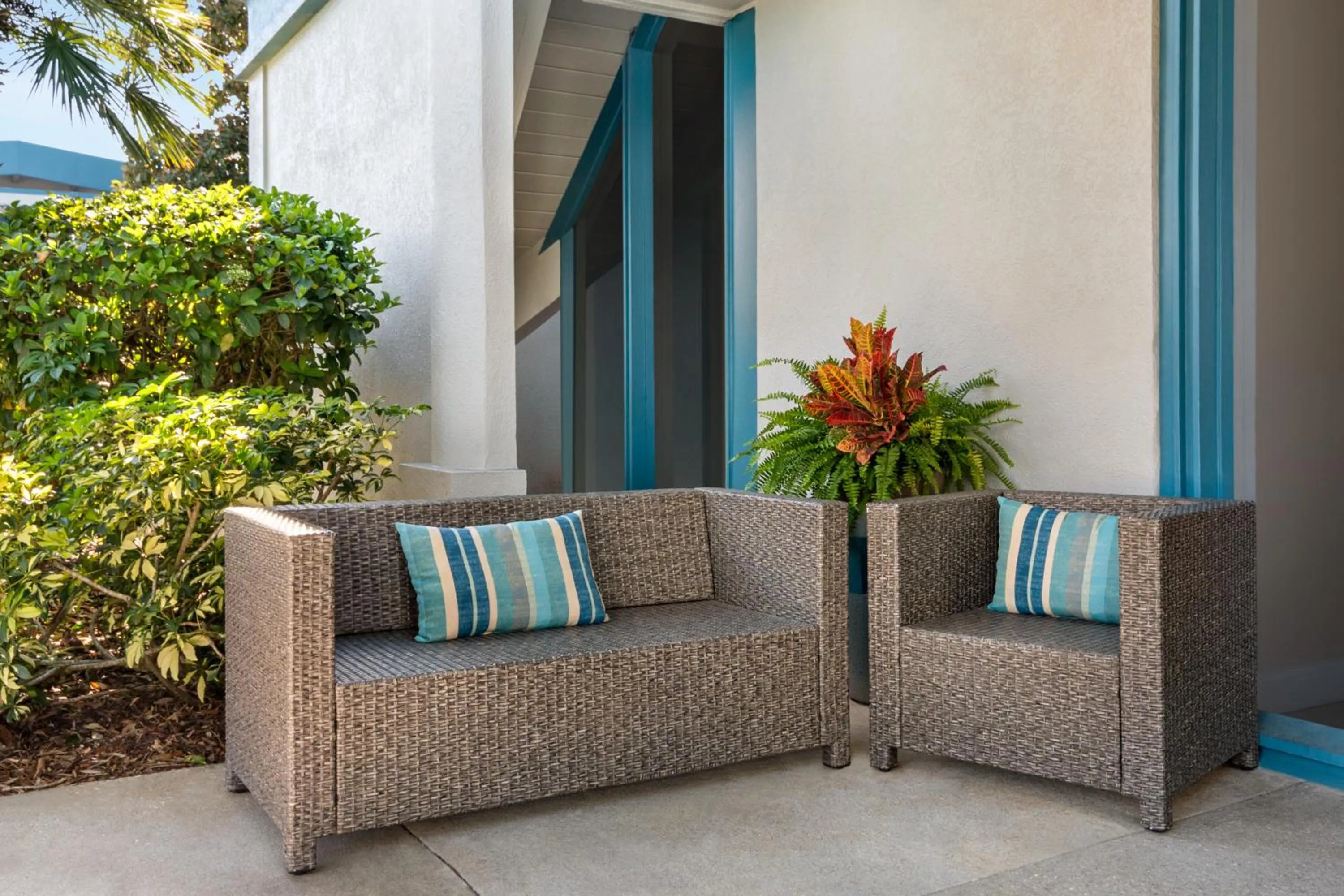 Patio in Baymont by Wyndham Intl Speedway I-95 Daytona Beach