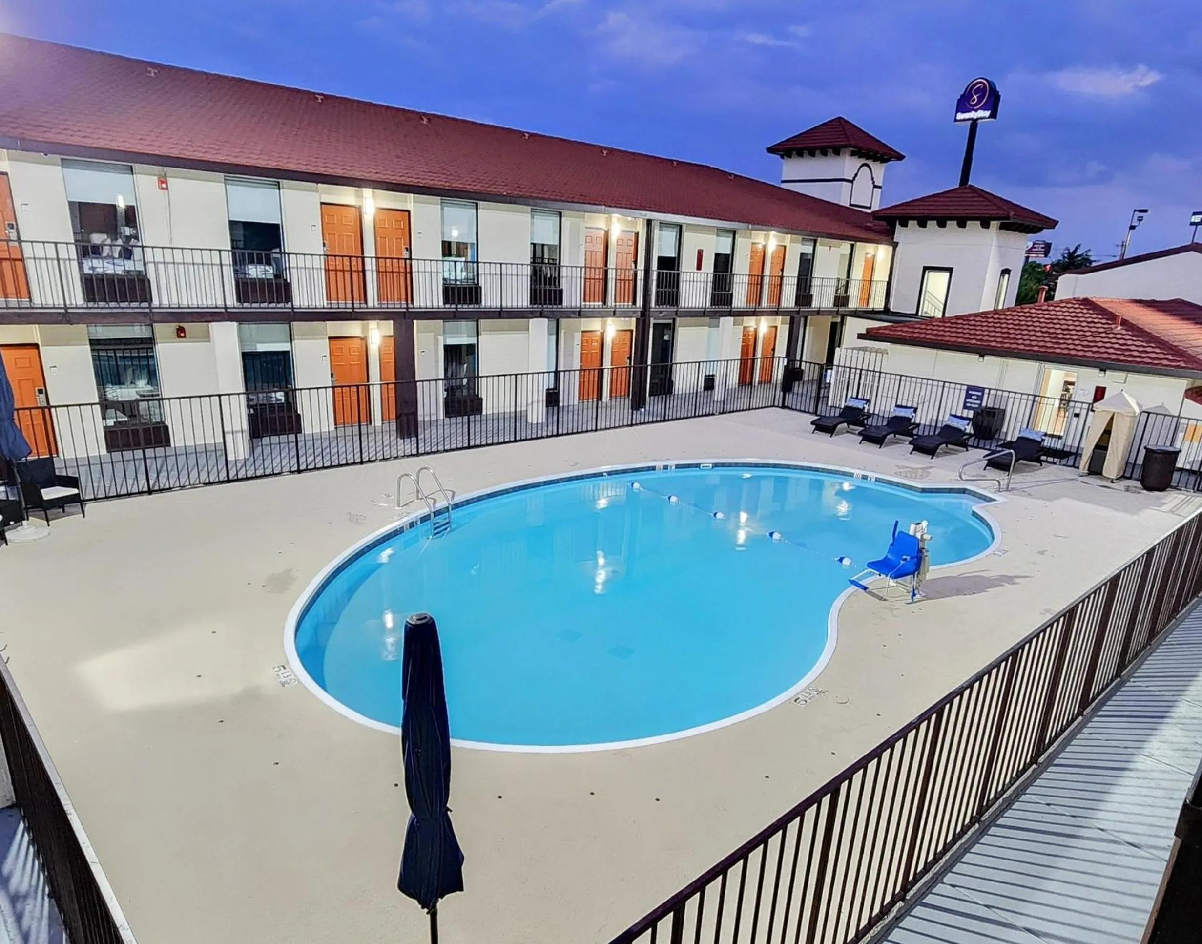 Pool view in SerenityStay Chattanooga Hamilton Place