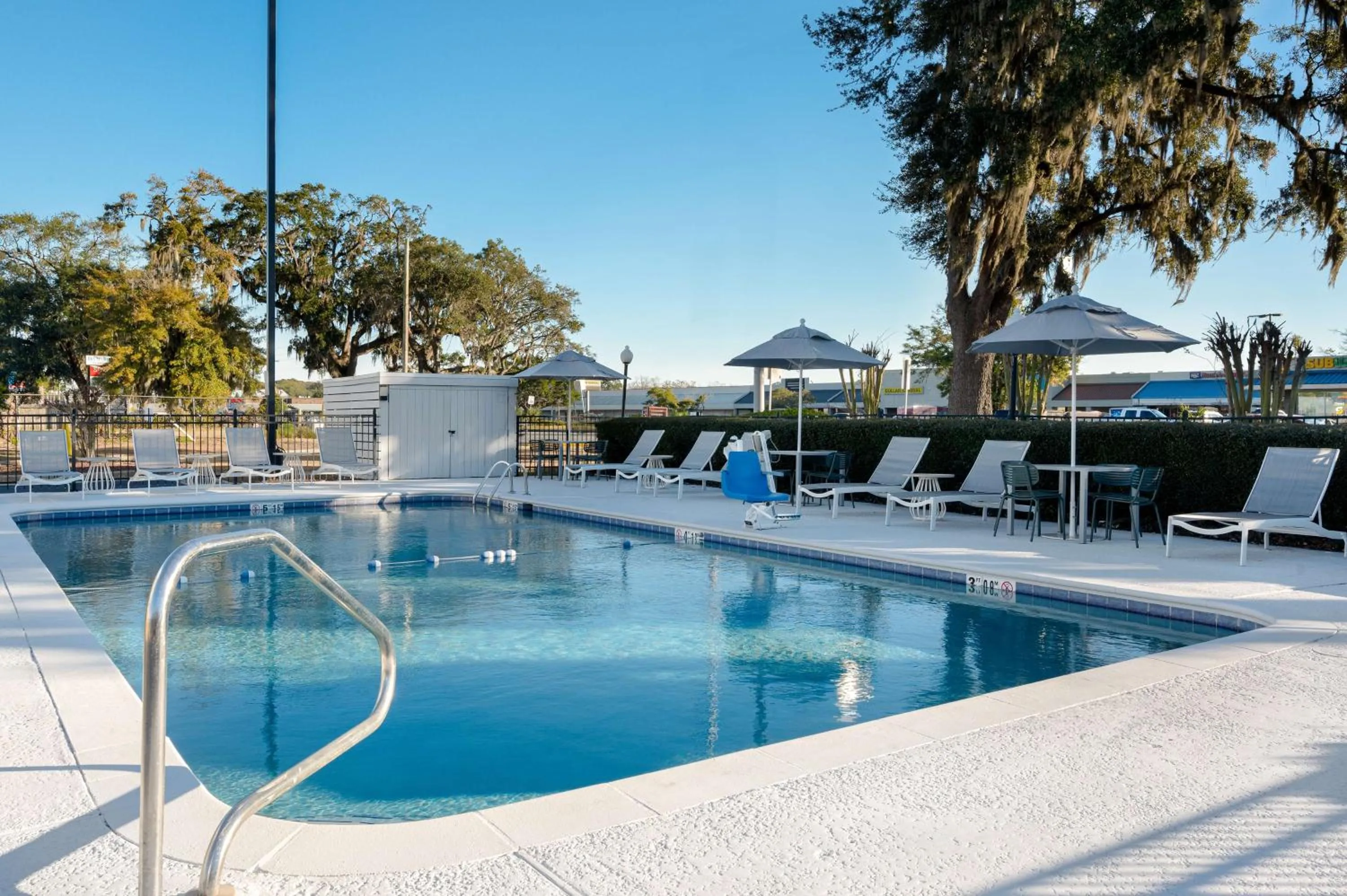 Pool view in Spark by Hilton Savannah Midtown