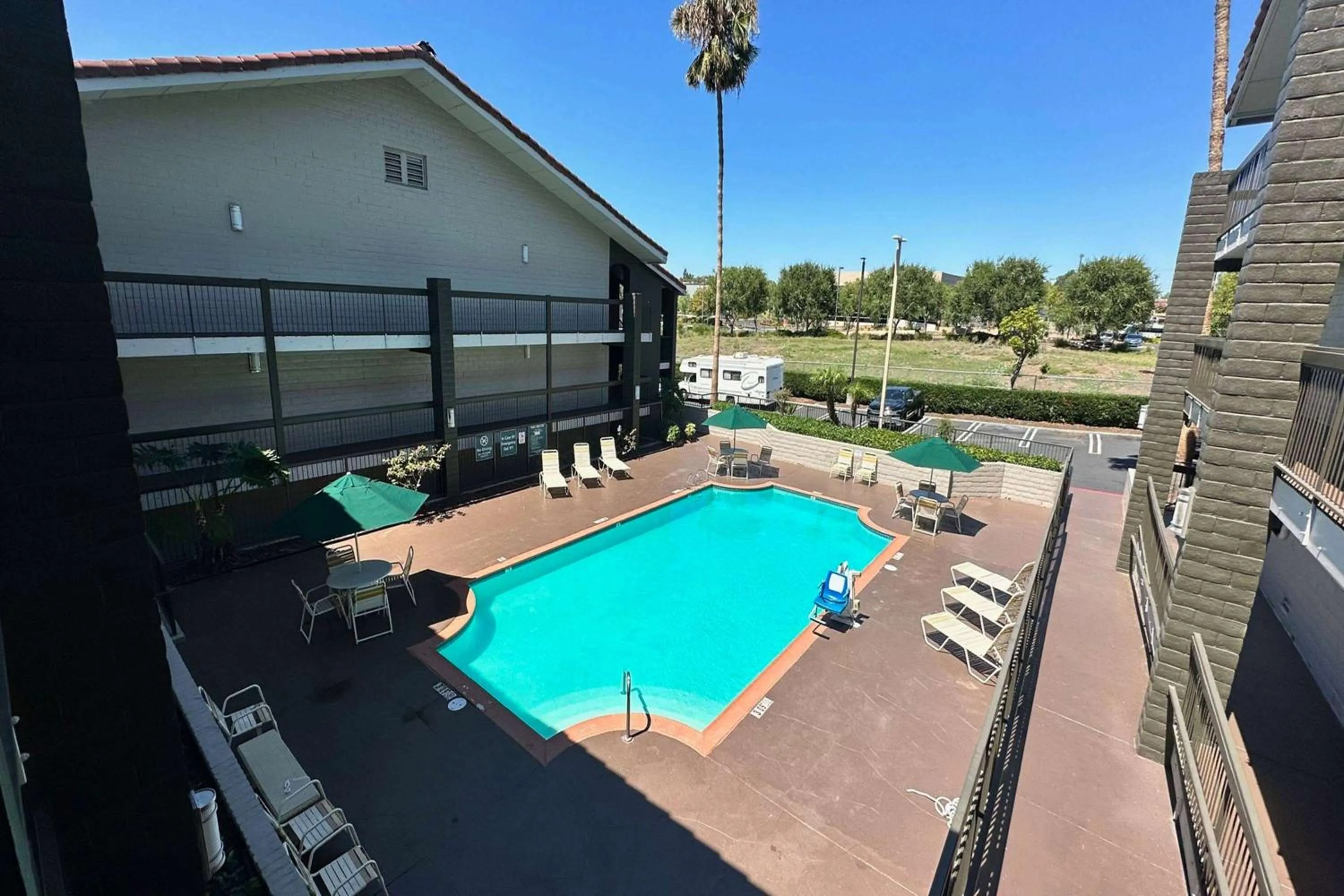 Pool view in Days Inn by Wyndham San Diego Vista