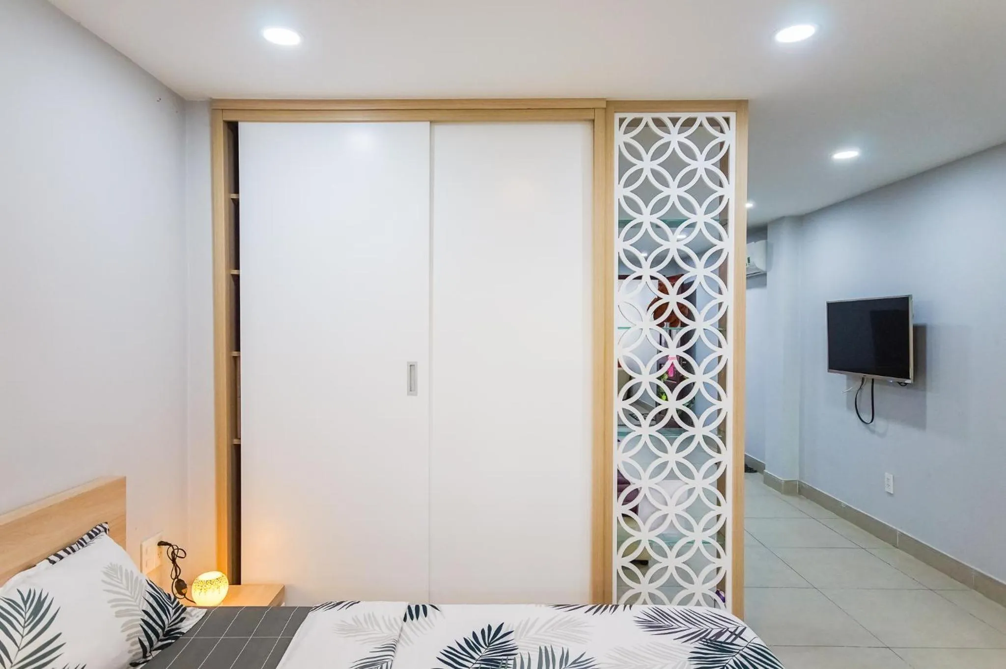 Decorative detail, Bed in GEM Apartment