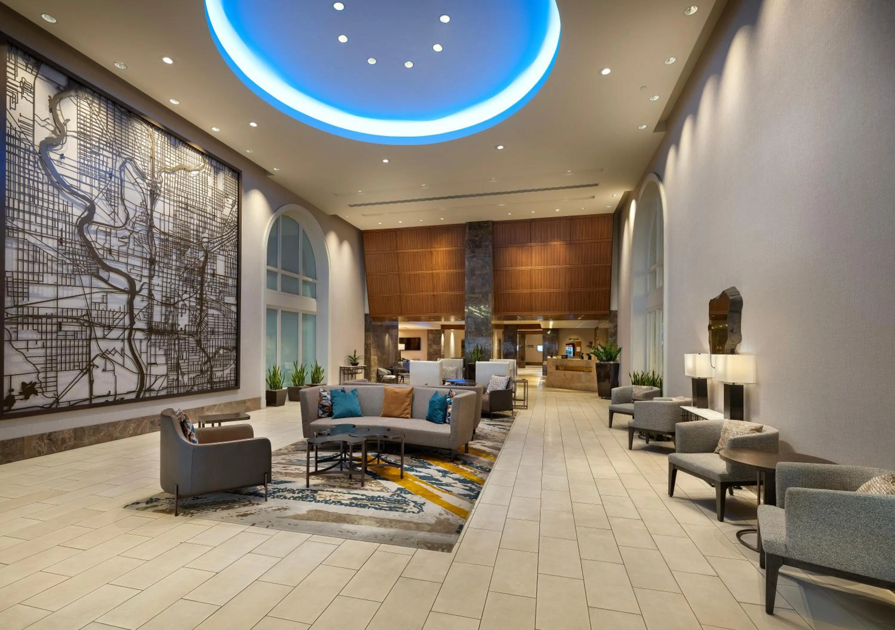 Lobby or reception in Hilton Indianapolis Hotel & Suites