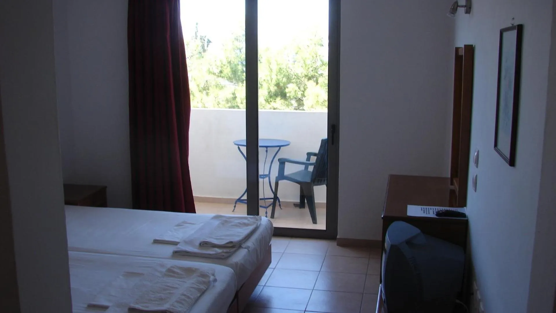 Bed in Apostolis studios Pefki Lindos Rhodes