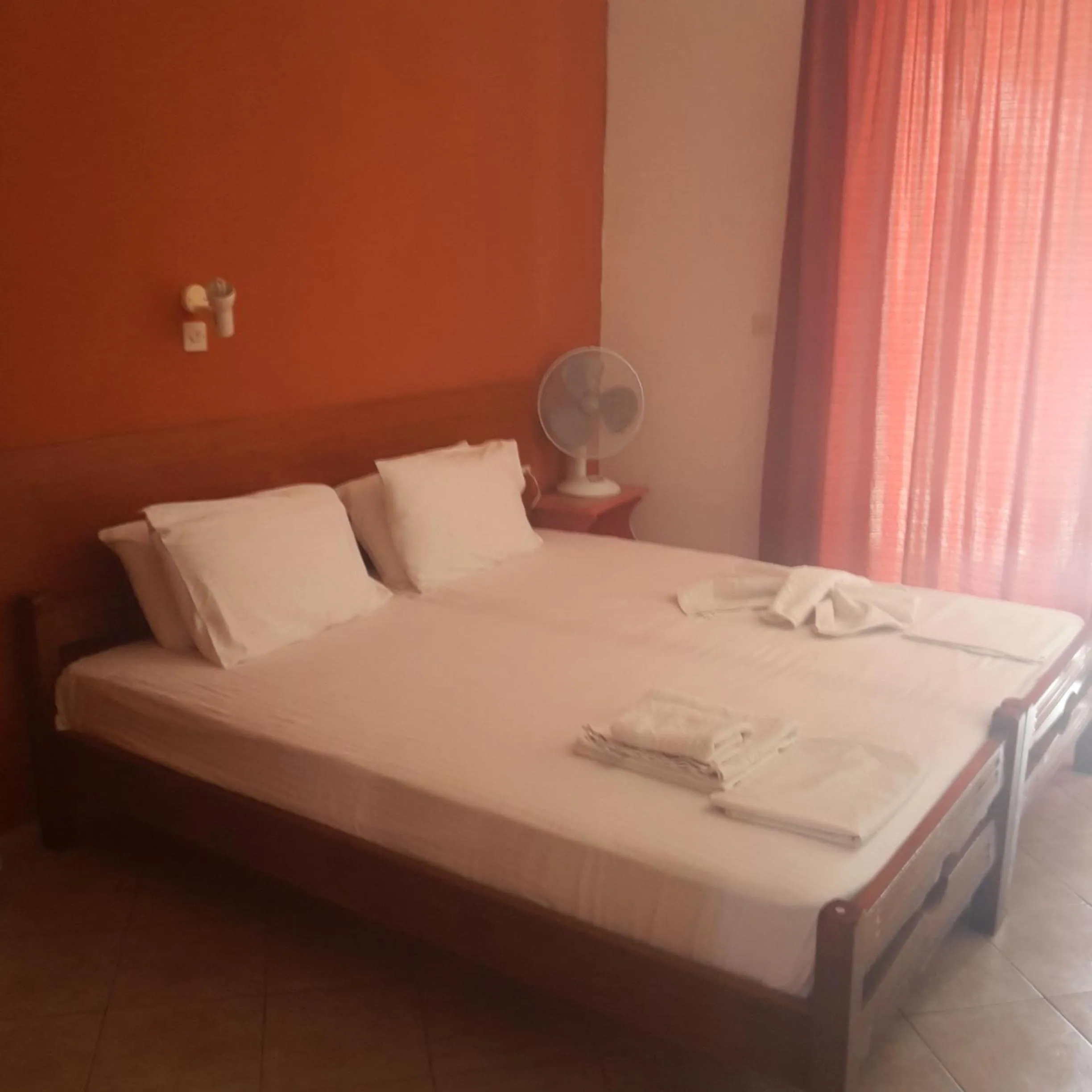 Bed in Apostolis studios Pefki Lindos Rhodes