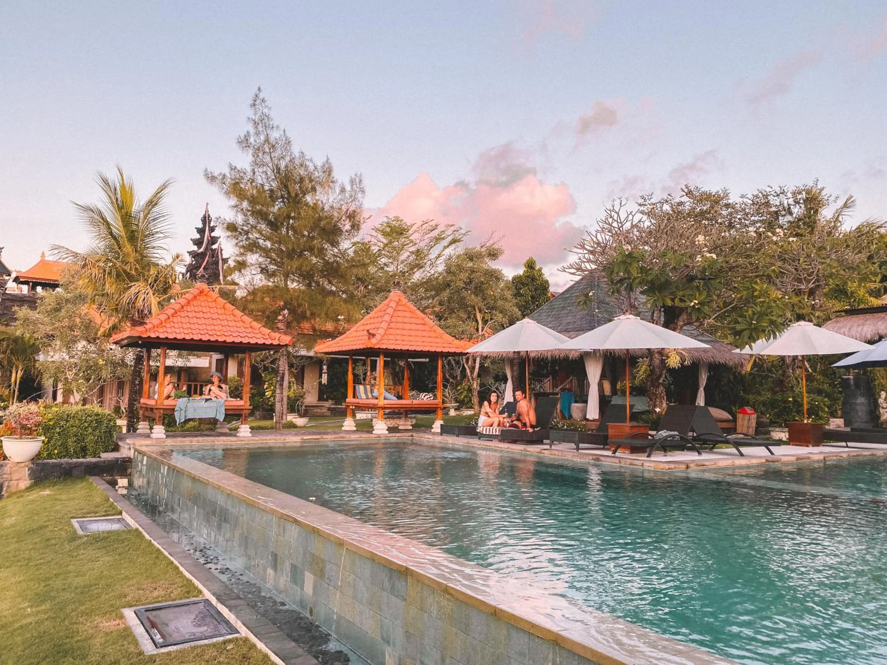 Pool view in Uluwatu Cottages