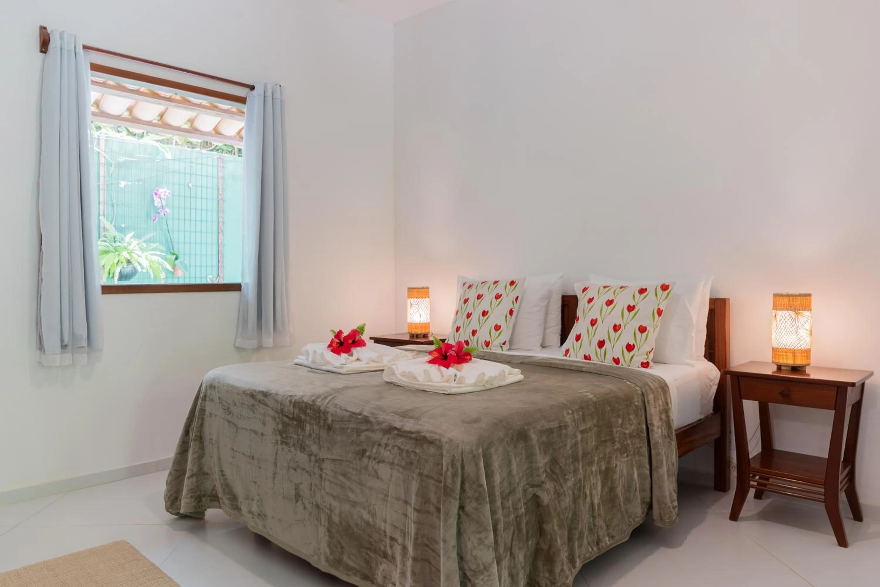 Bed in Pousada Samambaia