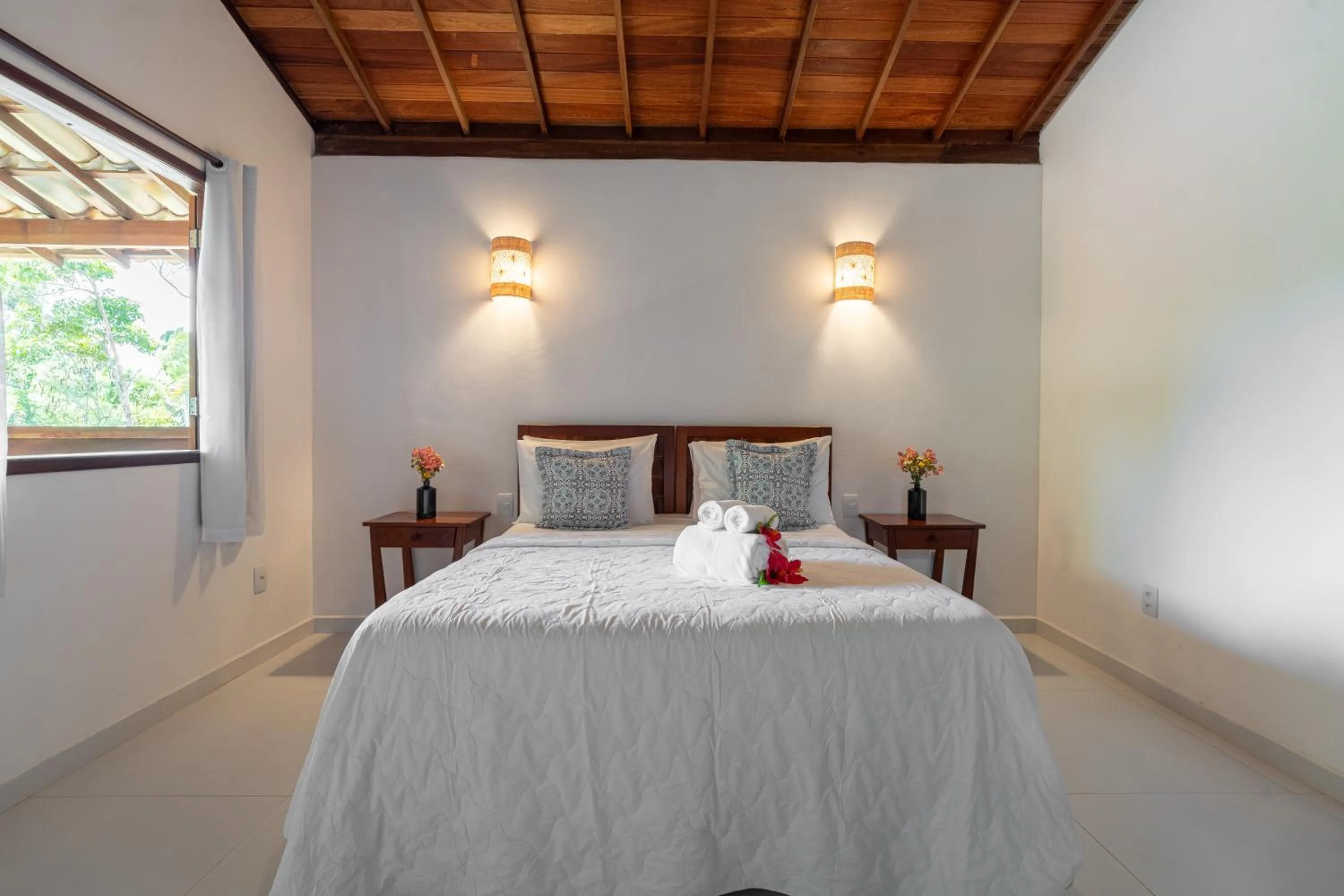 Bed in Pousada Samambaia