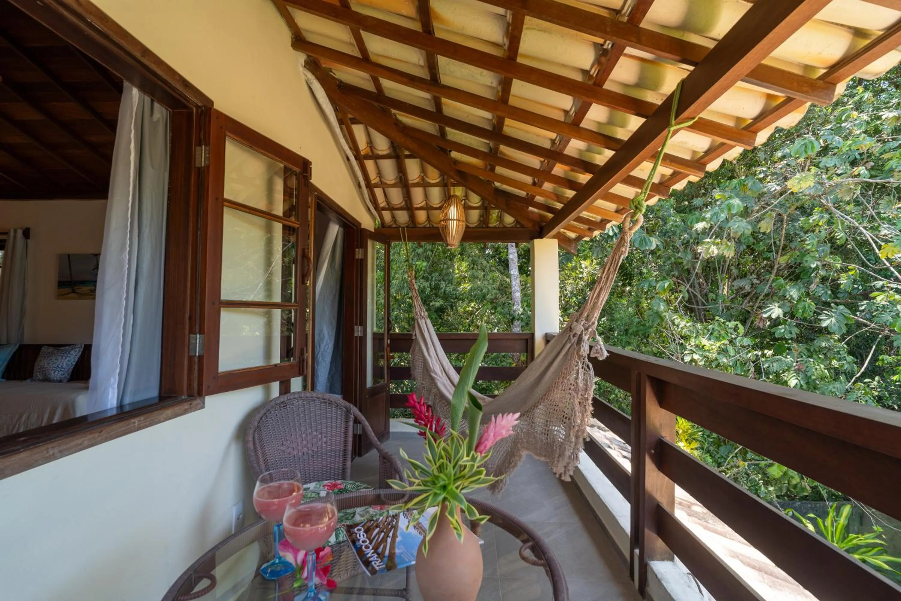 Balcony/Terrace in Pousada Samambaia